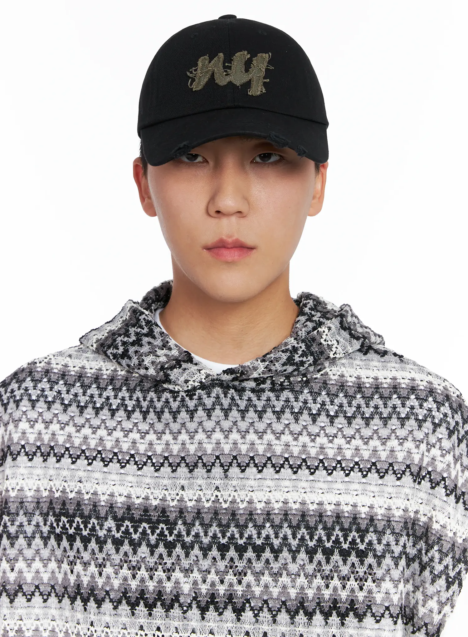 Men's  NY Distressed Cap IG529 - Image 4