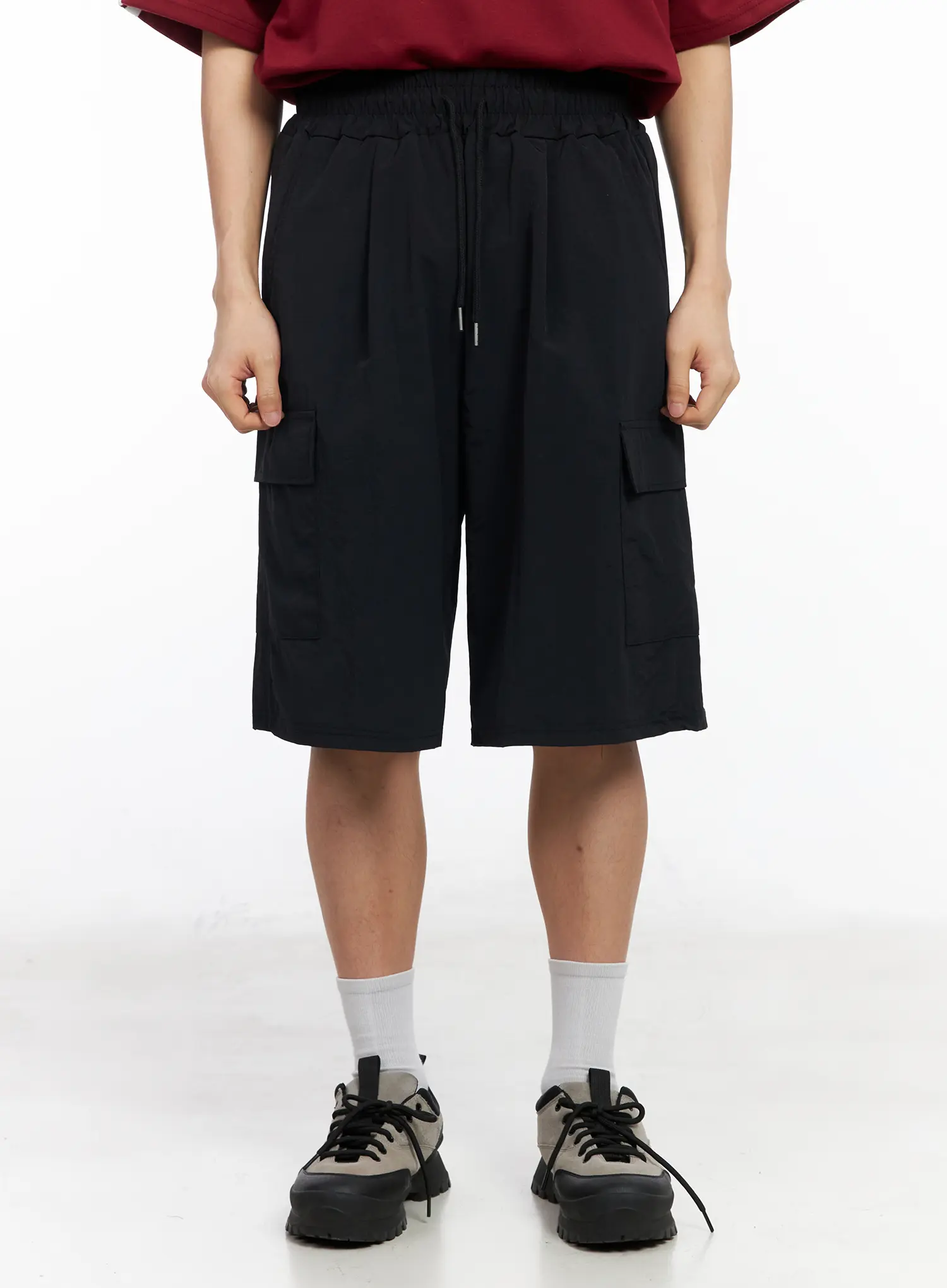Men's Nylon Cargo Bermuda Shorts IA502