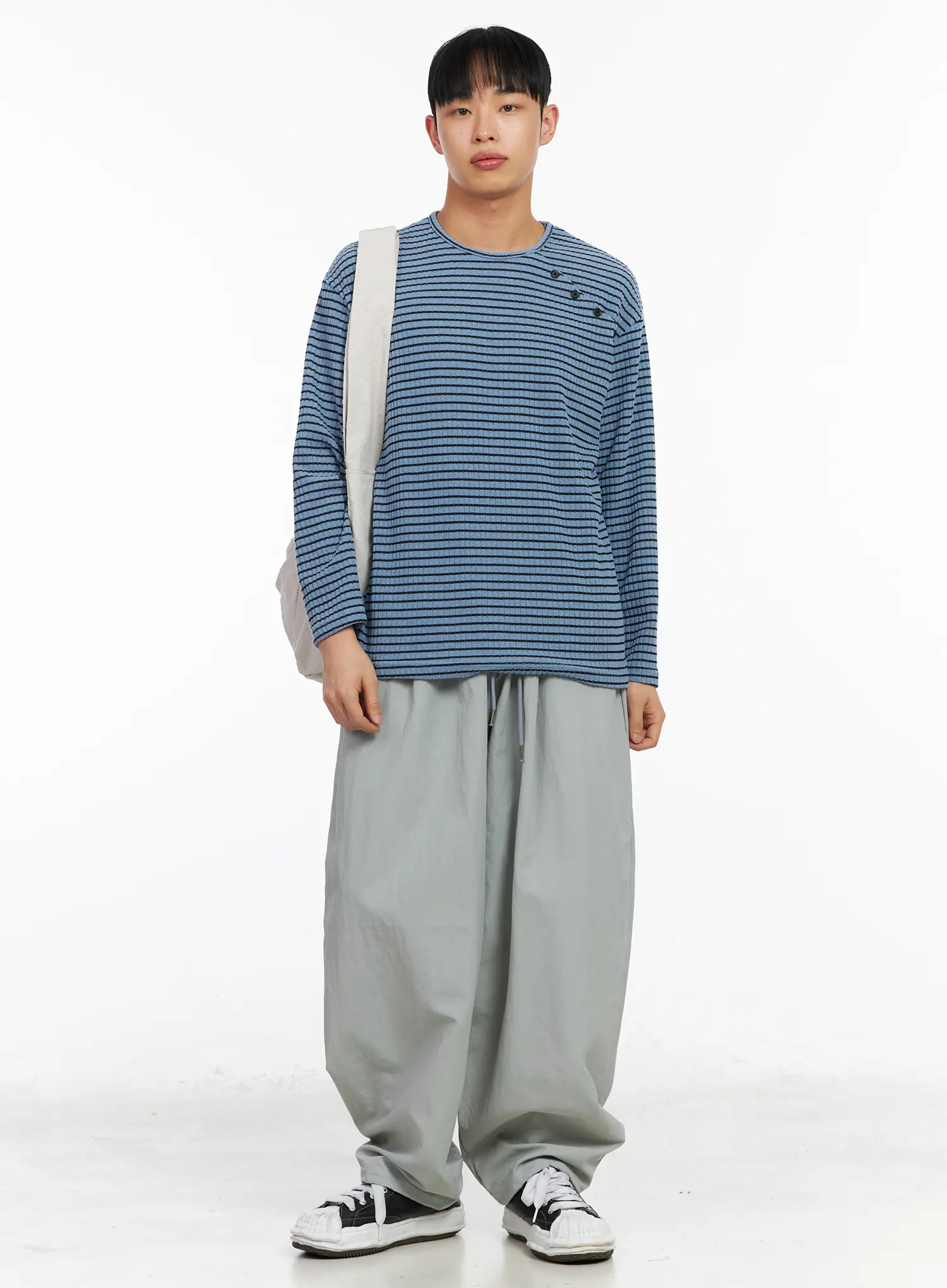 Men's Nylon Embroidered Logo Pocket Pants IA502 - Image 13