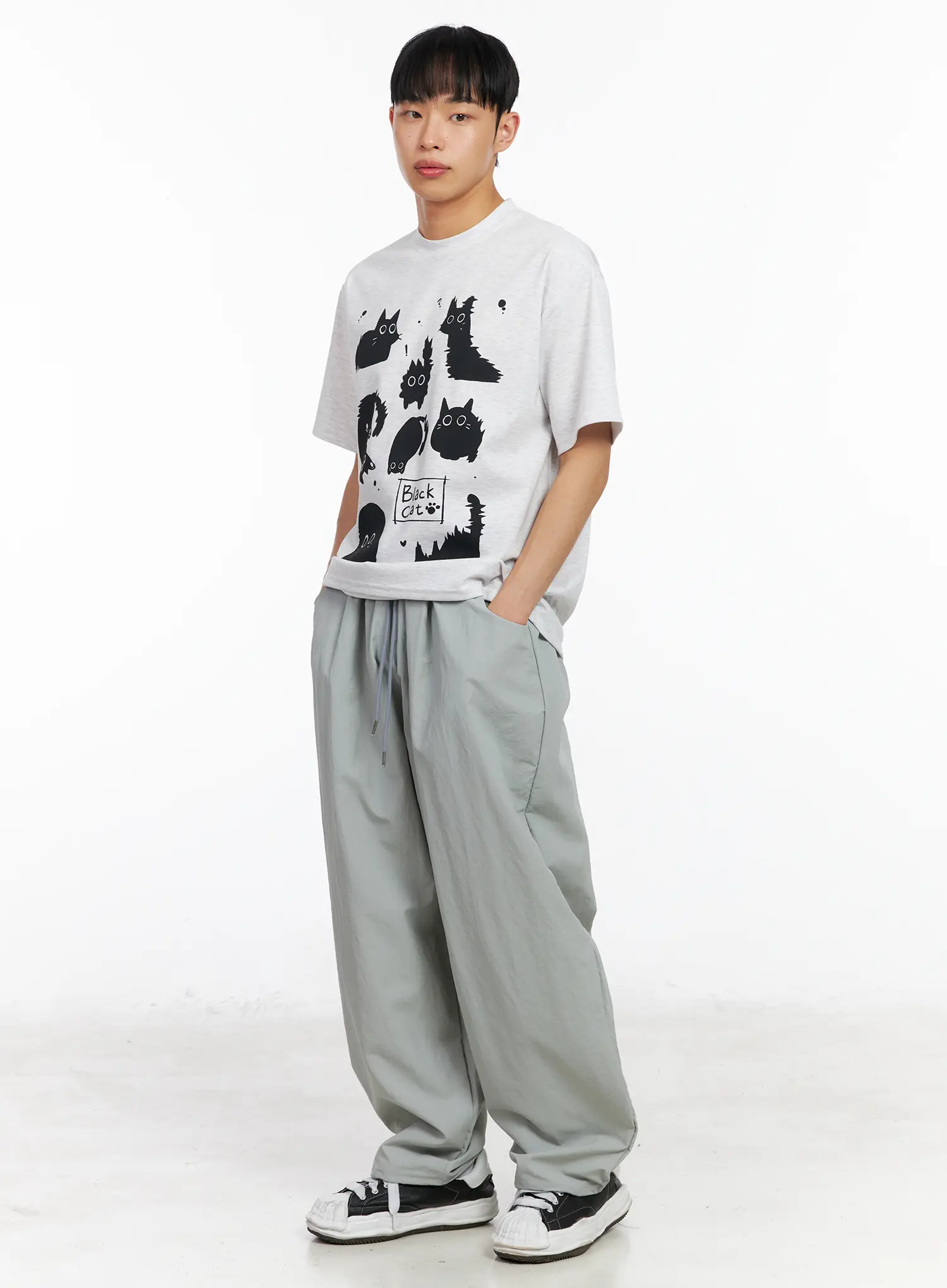 Men's Nylon Embroidered Logo Pocket Pants IA502 - Image 14