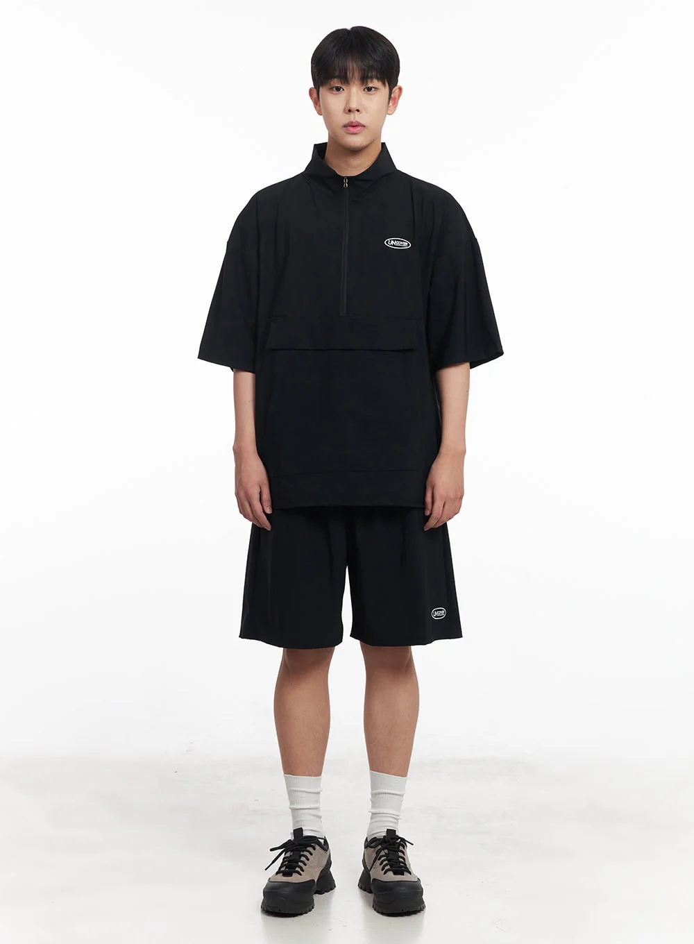 Men's Oversize Half-Zip Windbreaker Top IA525 - Image 8