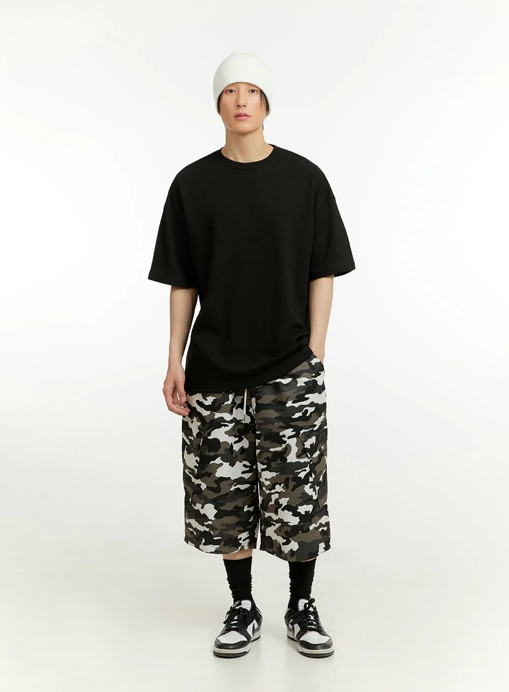 Men's Oversize Round Neck T-Shirt (Black) IL418 - Image 6