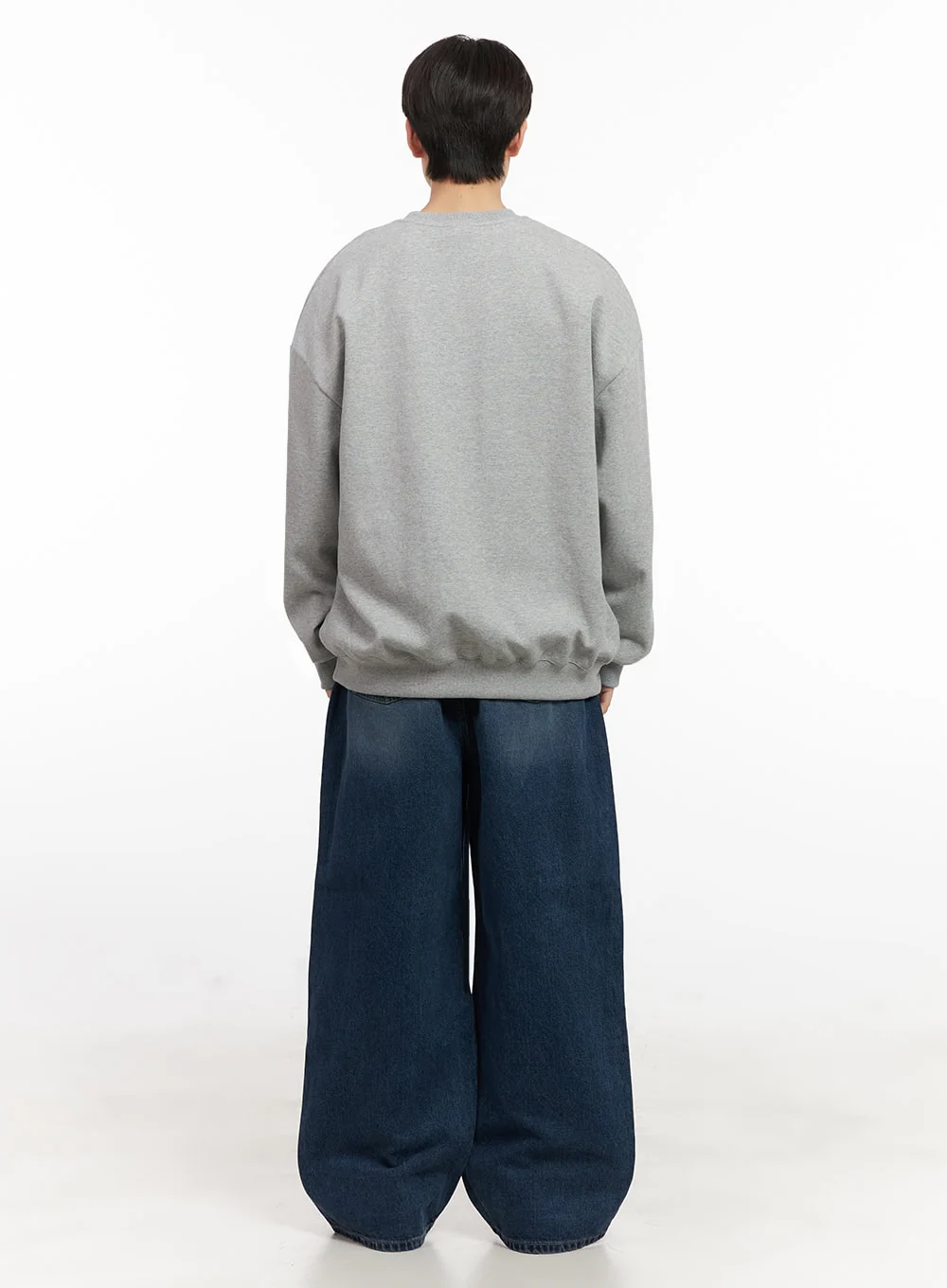 Men's Oversized 9 Graphic Crew Neck IJ517 - Image 7