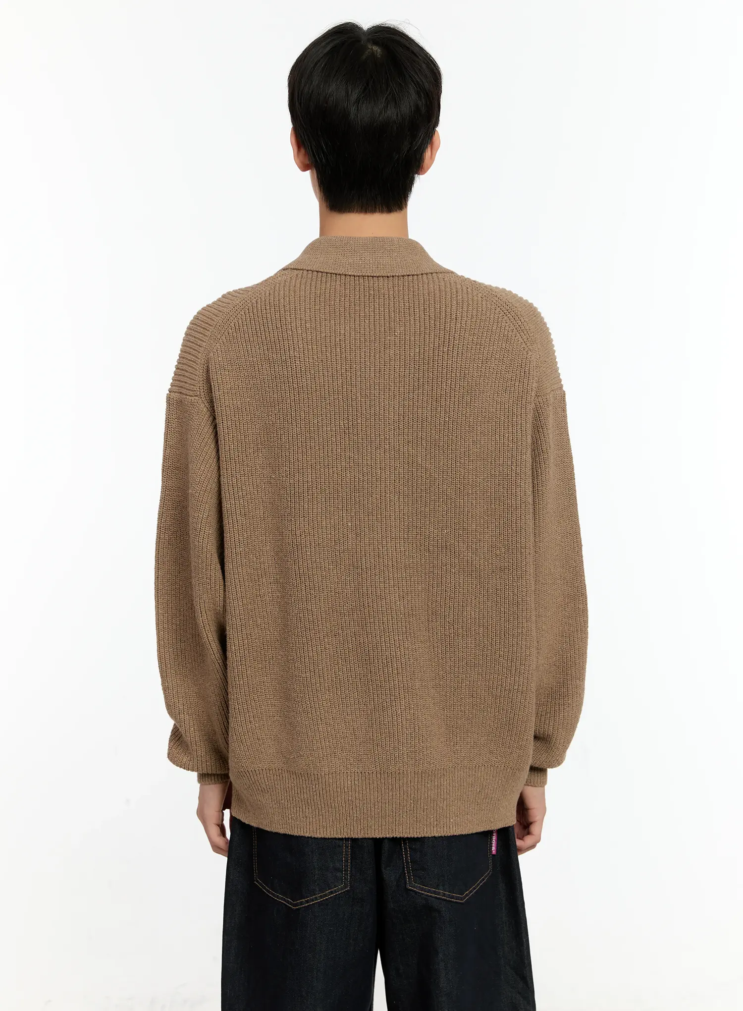 Men's Oversized Button-Up Cardigan IN503 - Image 5