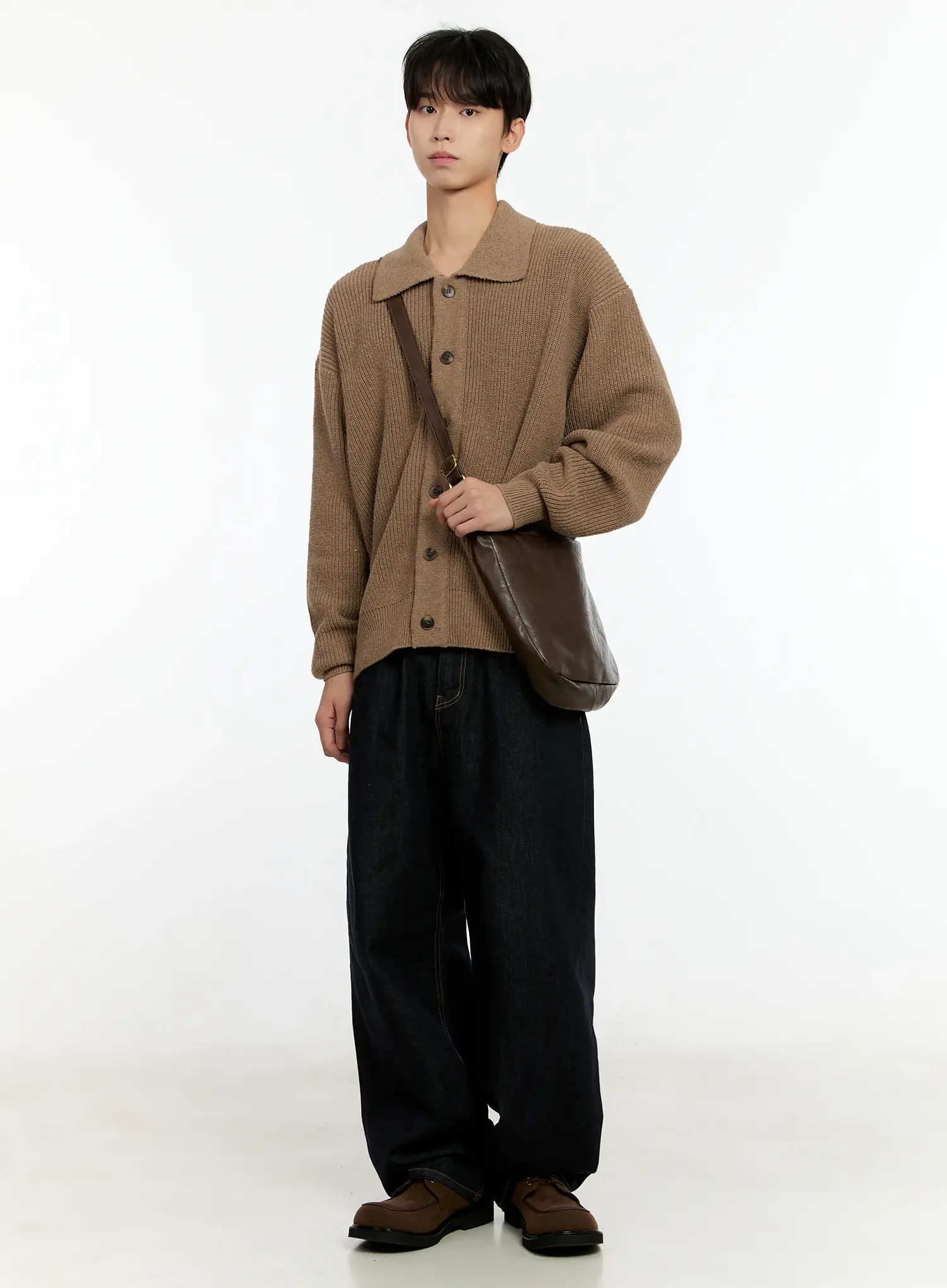 Men's Oversized Button-Up Cardigan IN503 - Image 8