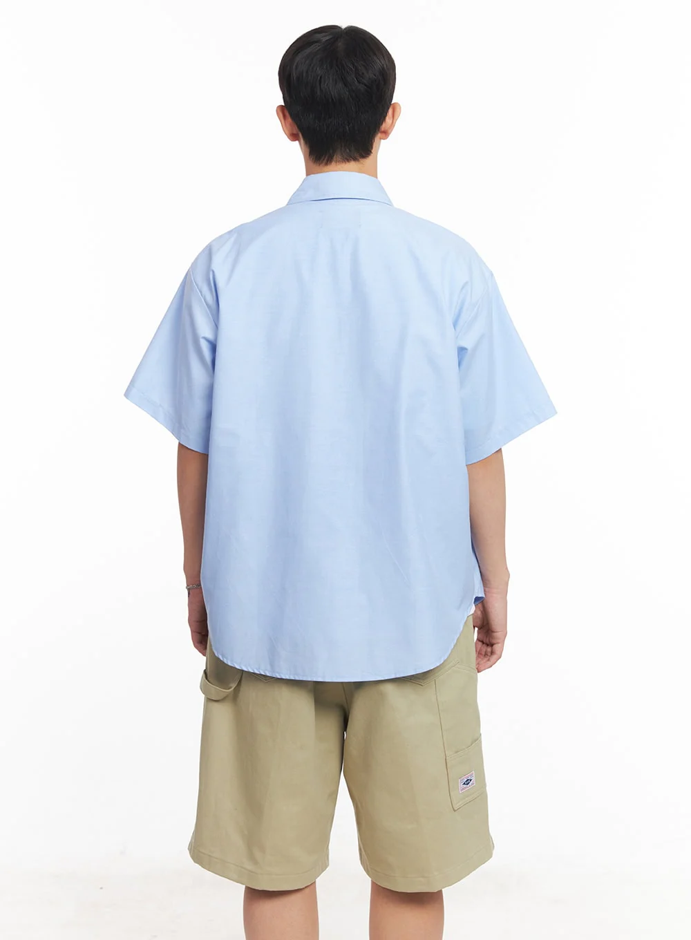 Men's Oversized Collared Short Sleeve Shirt IA529 - Image 5