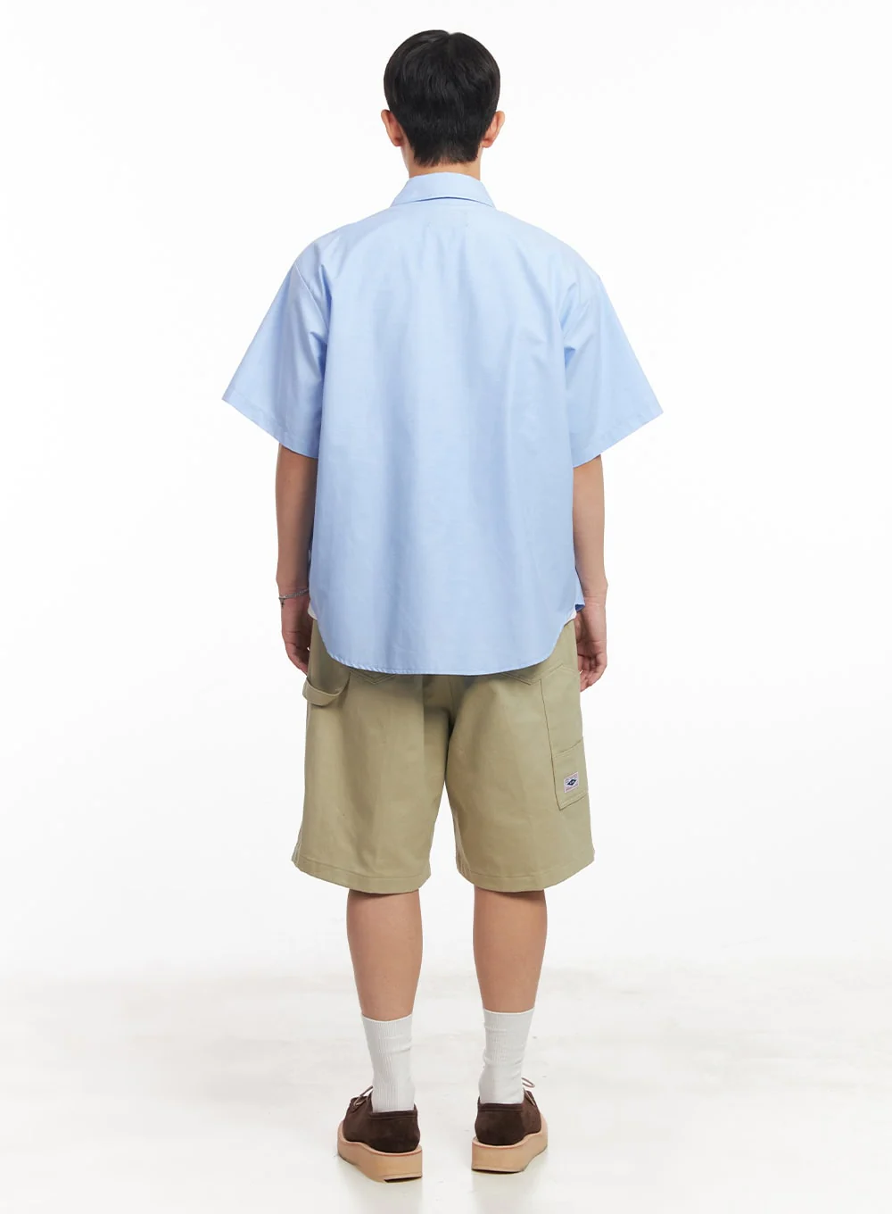 Men's Oversized Collared Short Sleeve Shirt IA529 - Image 8