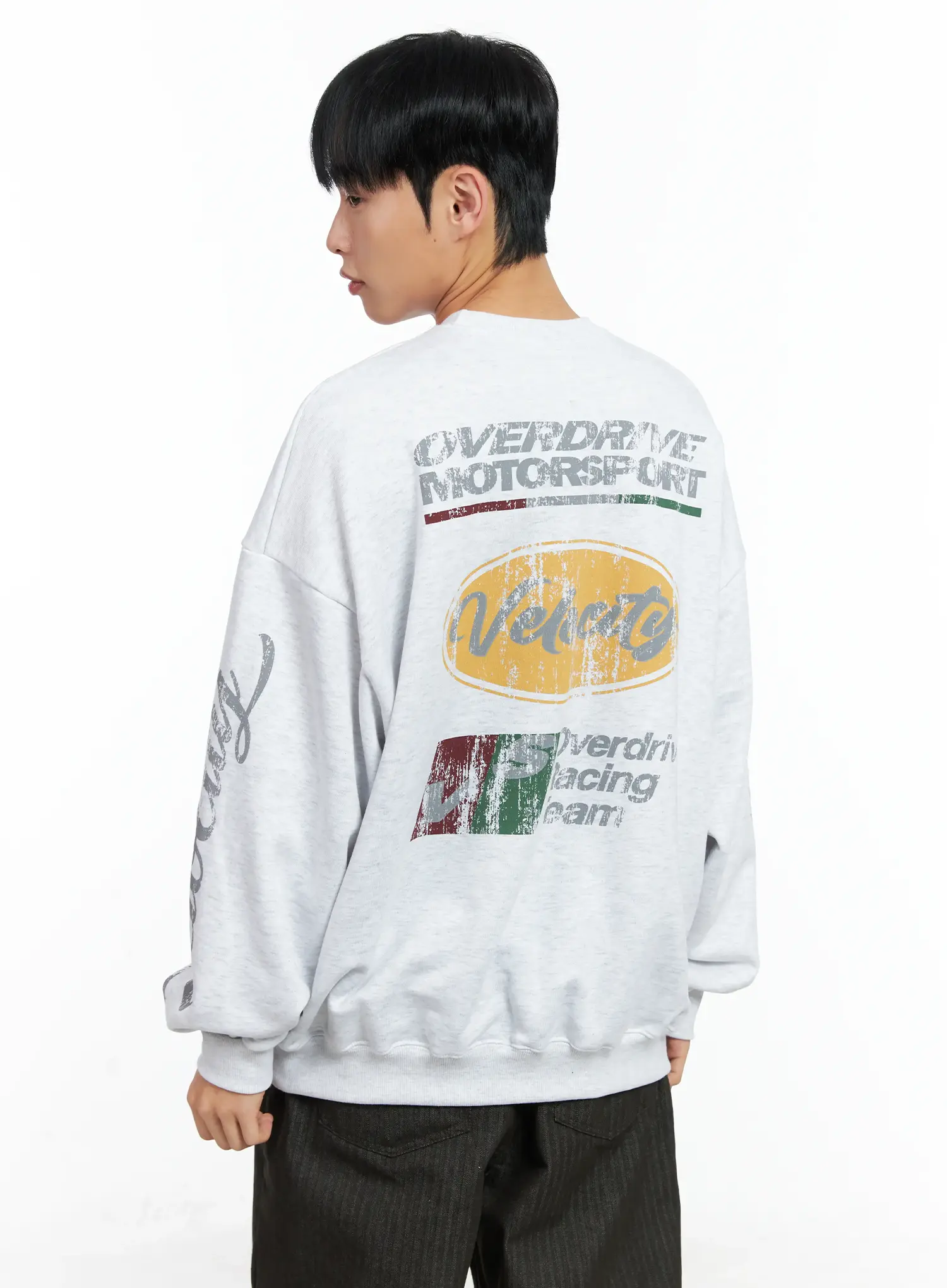 Men's Oversized Graphic Sweatshirt IN518 - Image 2