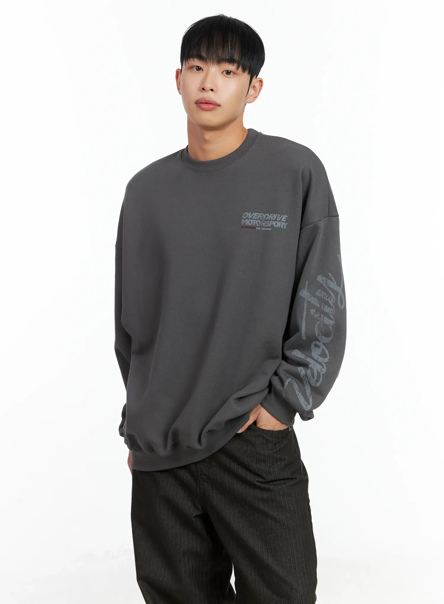 Men's Oversized Graphic Sweatshirt IN518 - Image 6