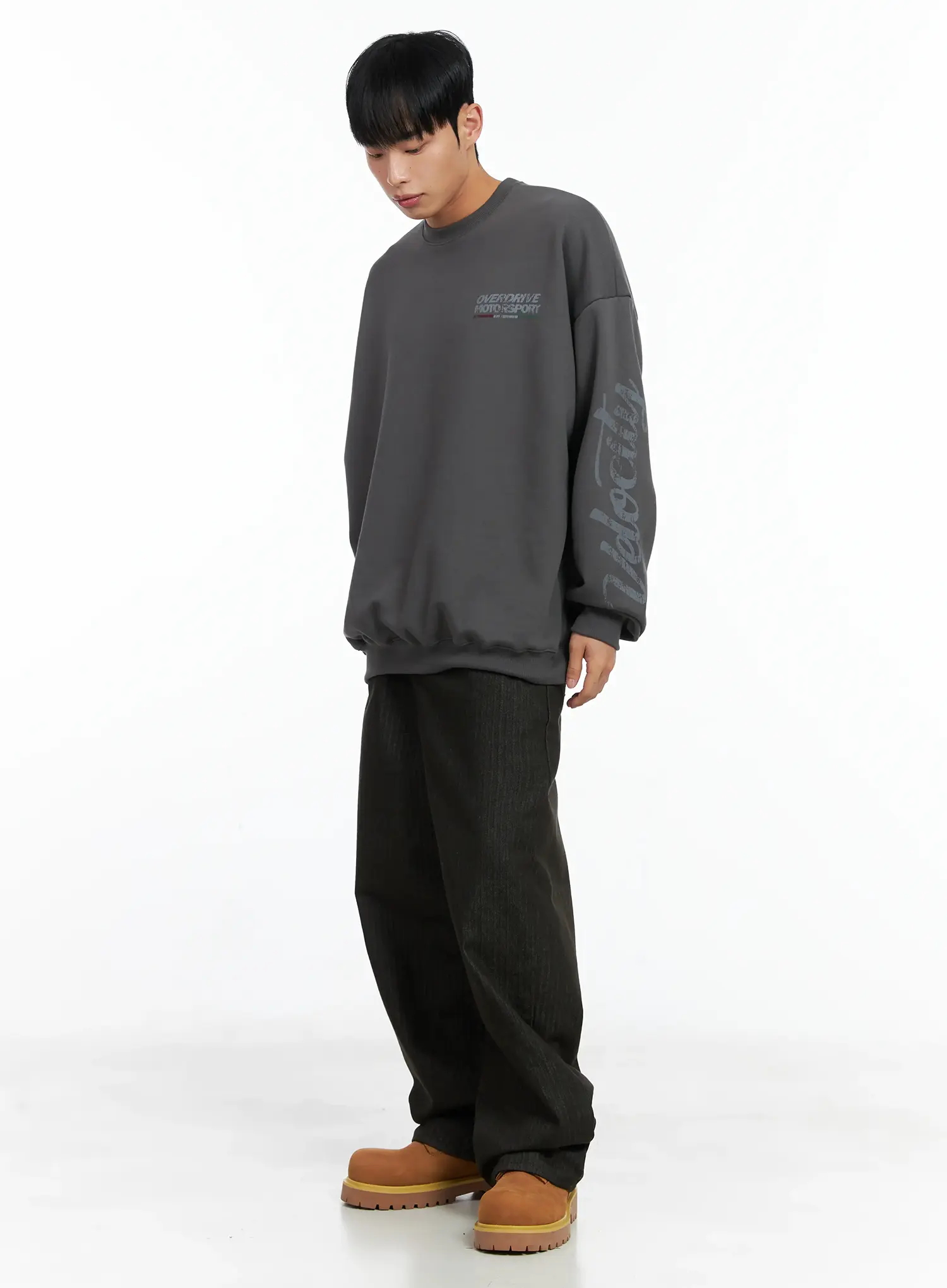 Men's Oversized Graphic Sweatshirt IN518 - Image 9