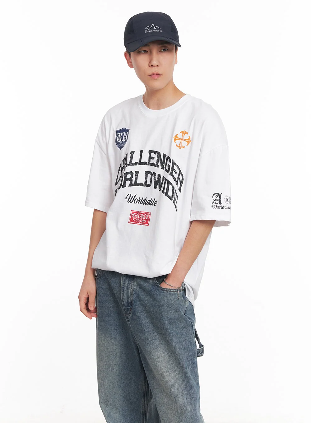 Men's Oversized Graphic T-Shirt IY505 - Image 13