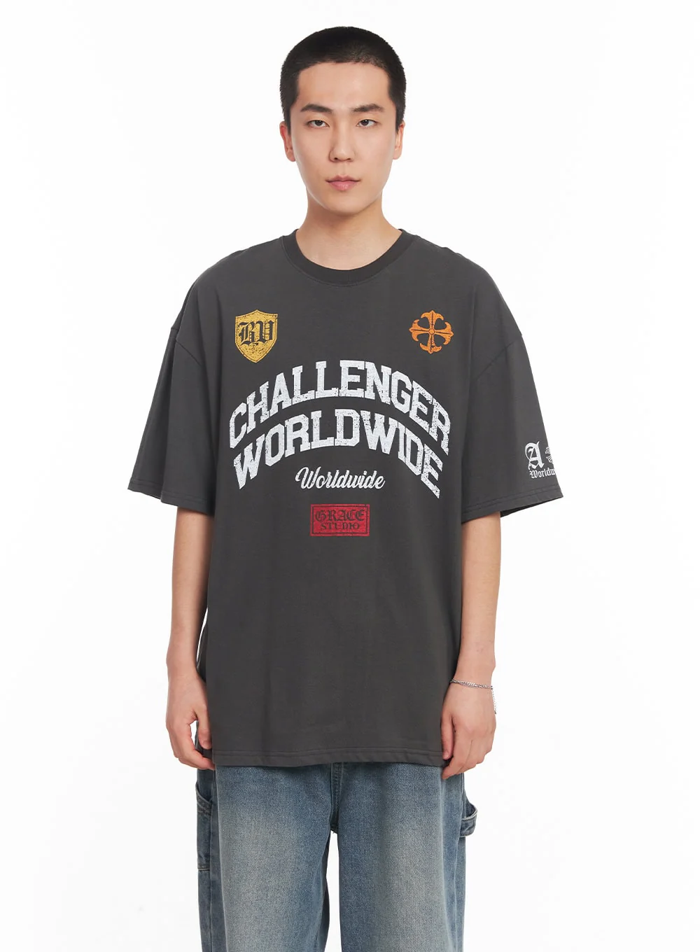 Men's Oversized Graphic T-Shirt IY505 - Image 17