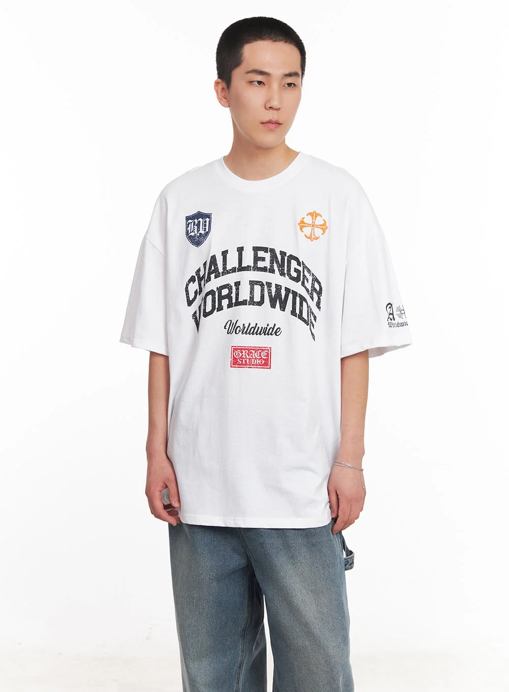 Men's Oversized Graphic T-Shirt IY505 - Image 3