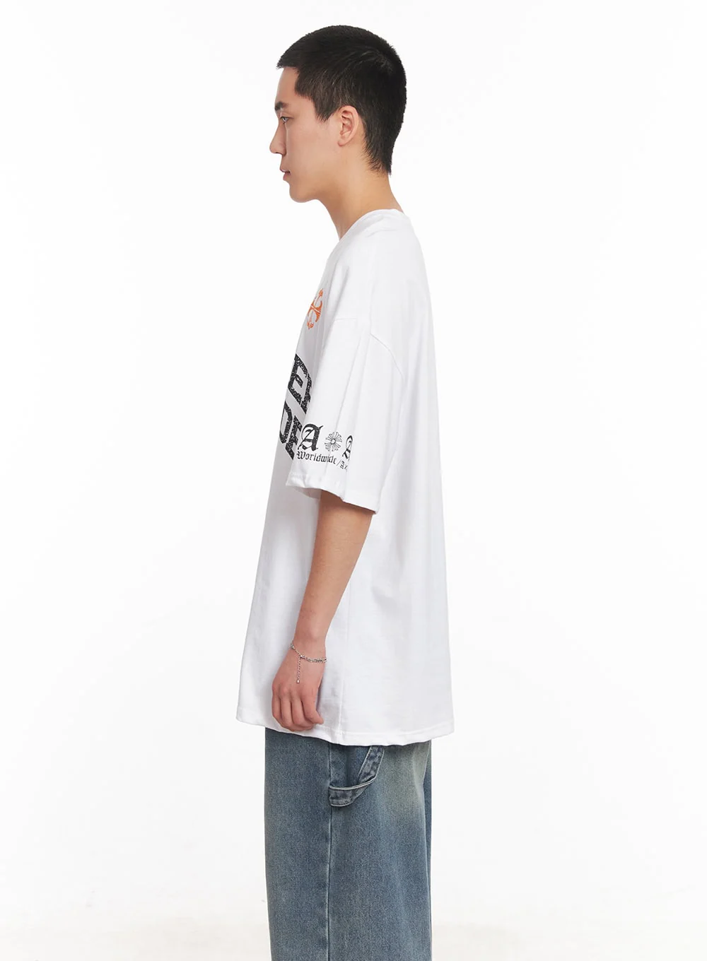 Men's Oversized Graphic T-Shirt IY505 - Image 5