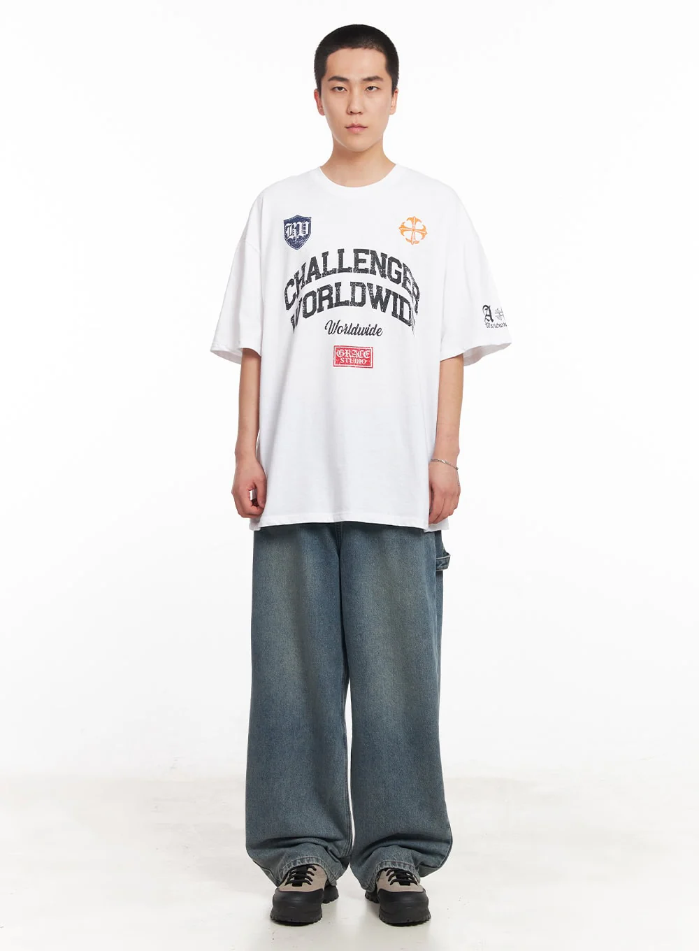 Men's Oversized Graphic T-Shirt IY505 - Image 8