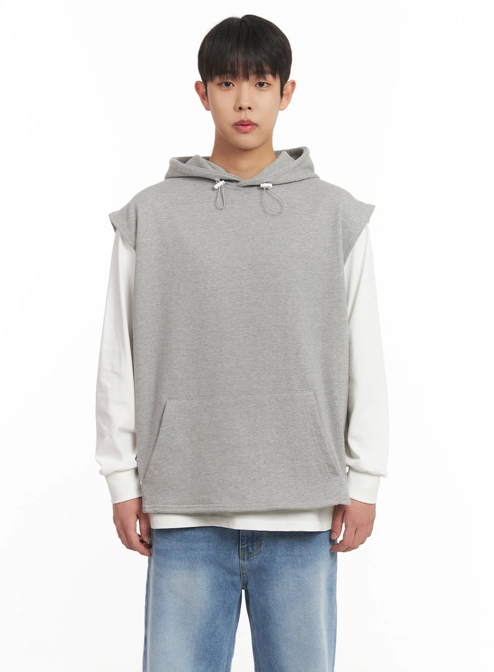 Men's Oversized Hooded Vest IM517 - Image 12