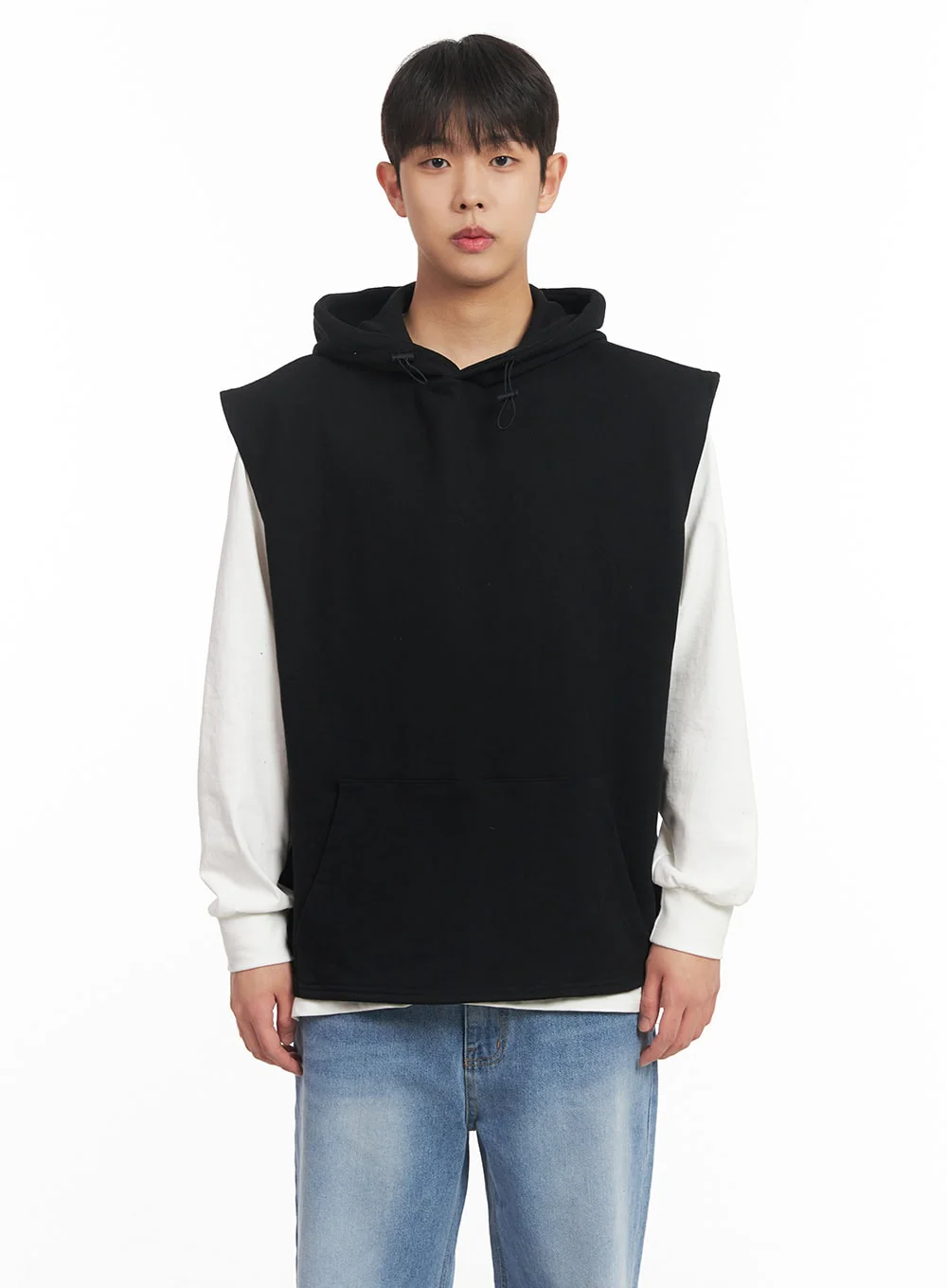 Men's Oversized Hooded Vest IM517 - Image 13