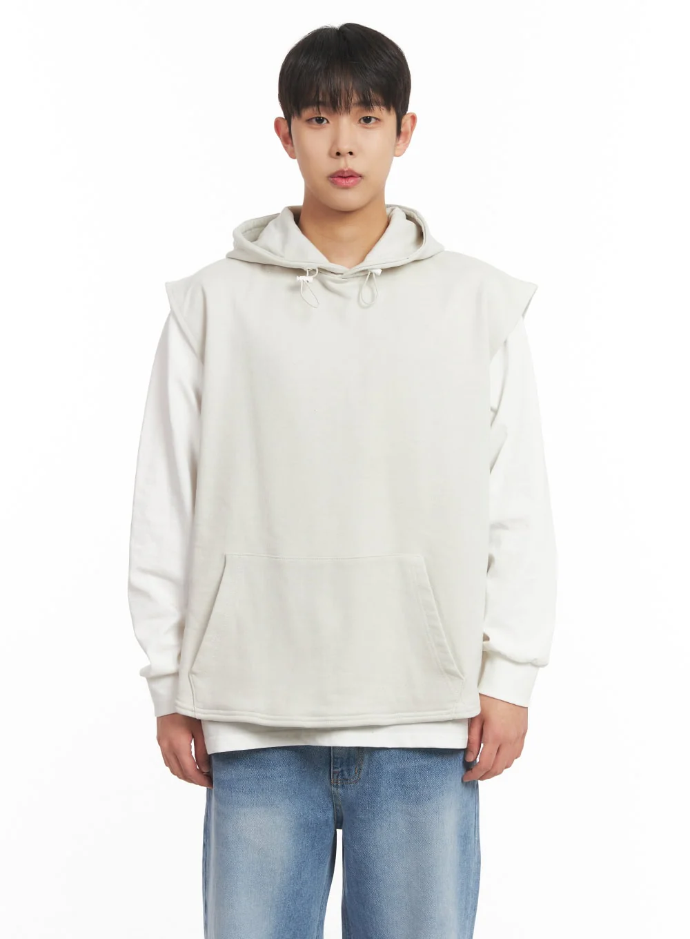 Men's Oversized Hooded Vest IM517 - Image 15