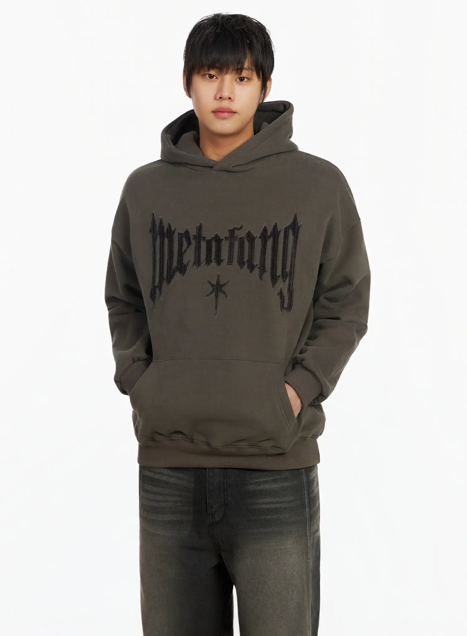 Men's Patch Stitch Fleece Hoodie IF503 - Image 6