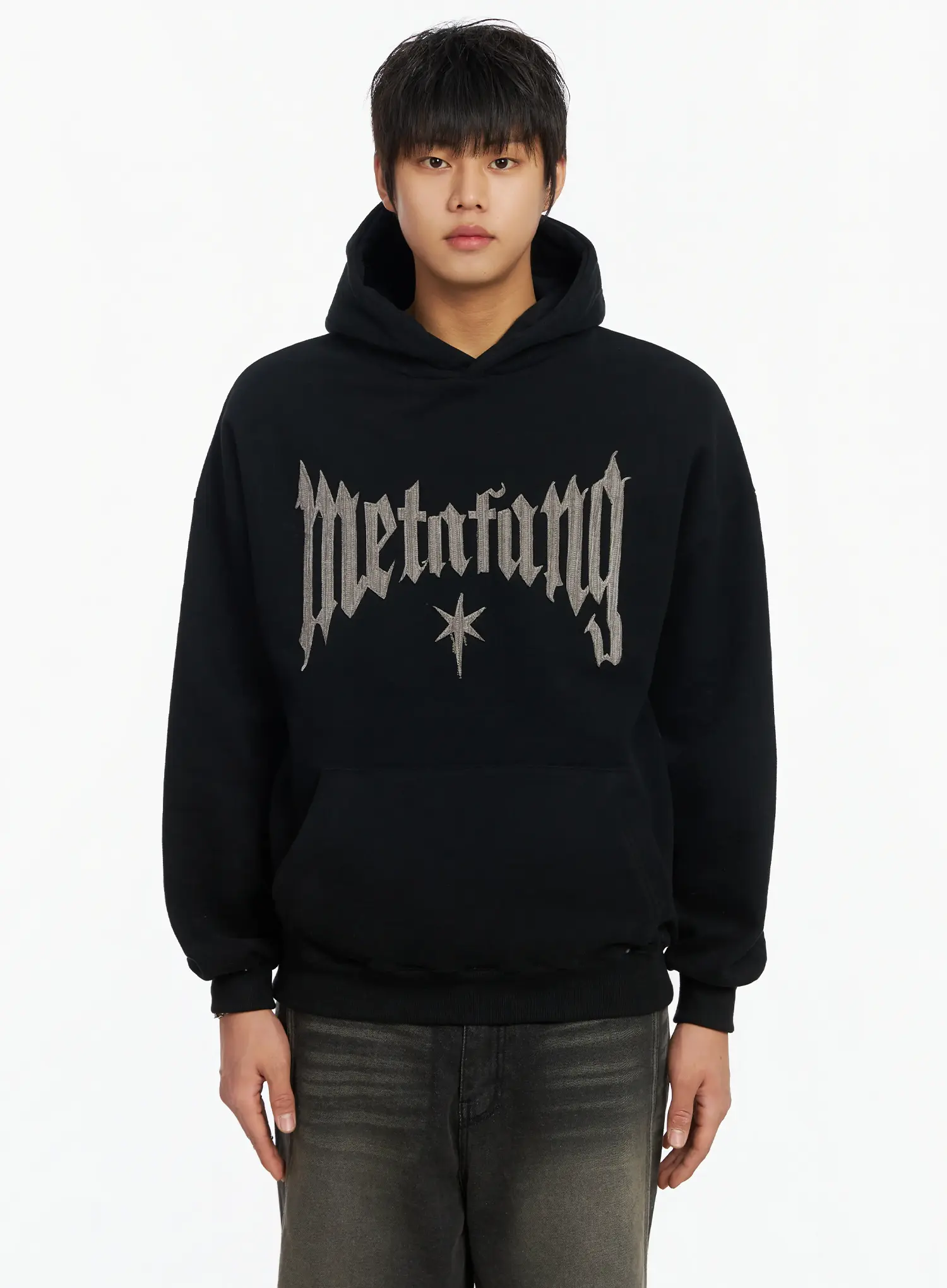 Men's Patch Stitch Fleece Hoodie IF503 - Image 9