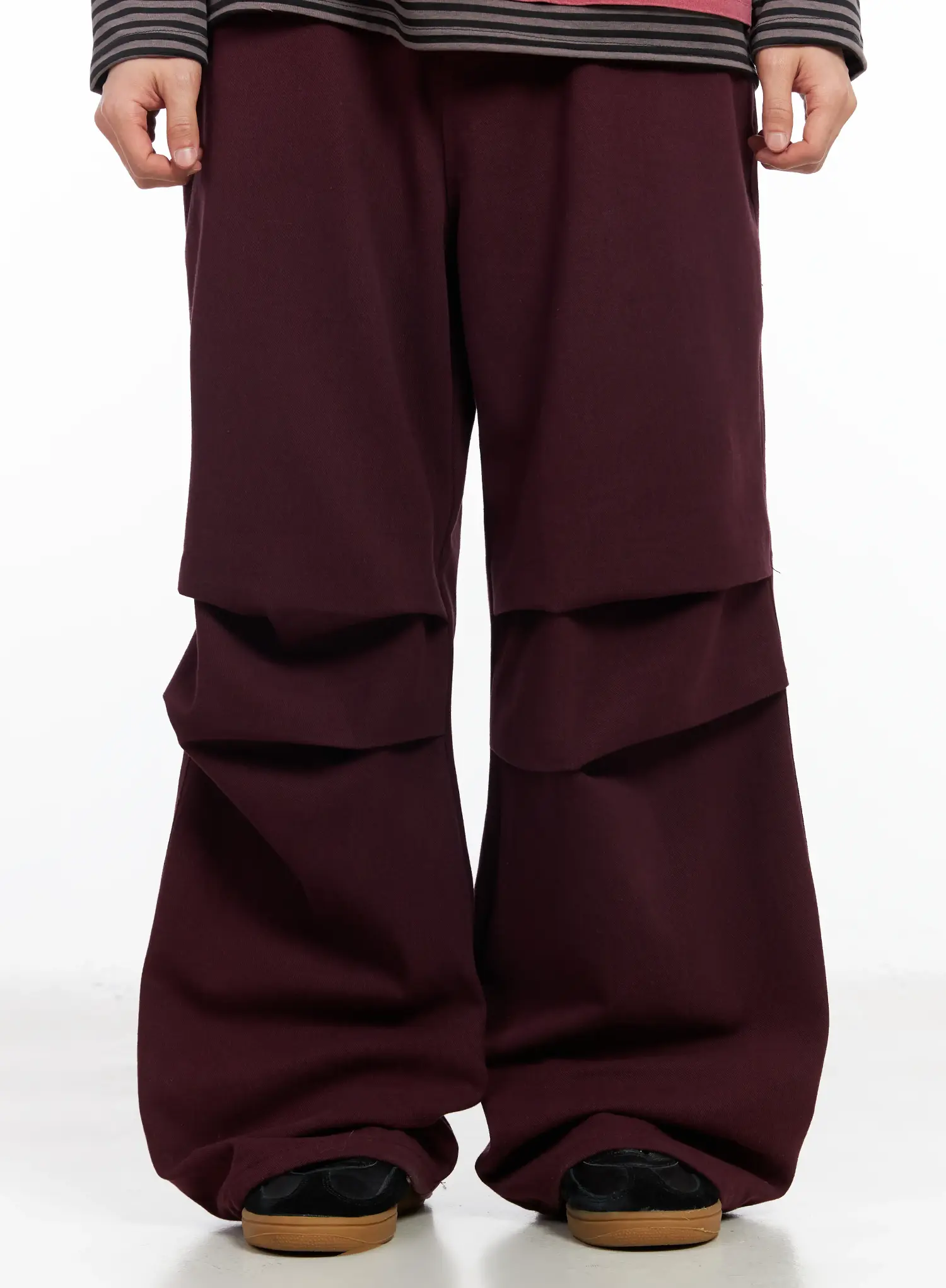 Men's Pintuck Baggy Pants IM516 - Image 6