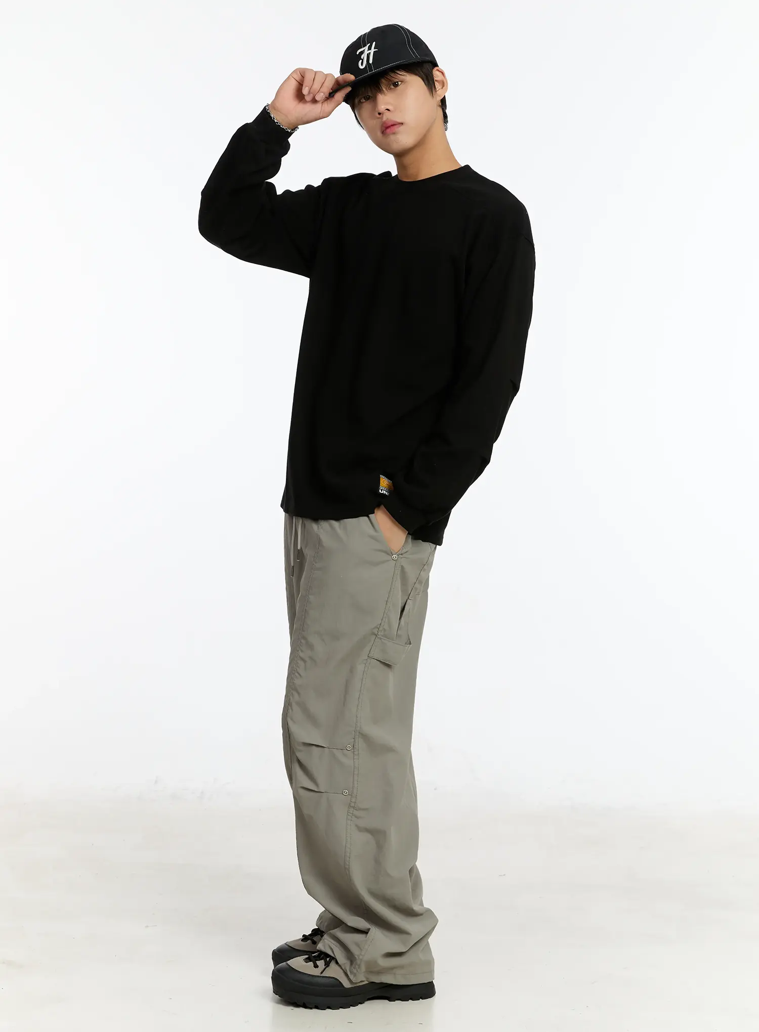 Men's Pintuck Long Sleeve Tee IM503