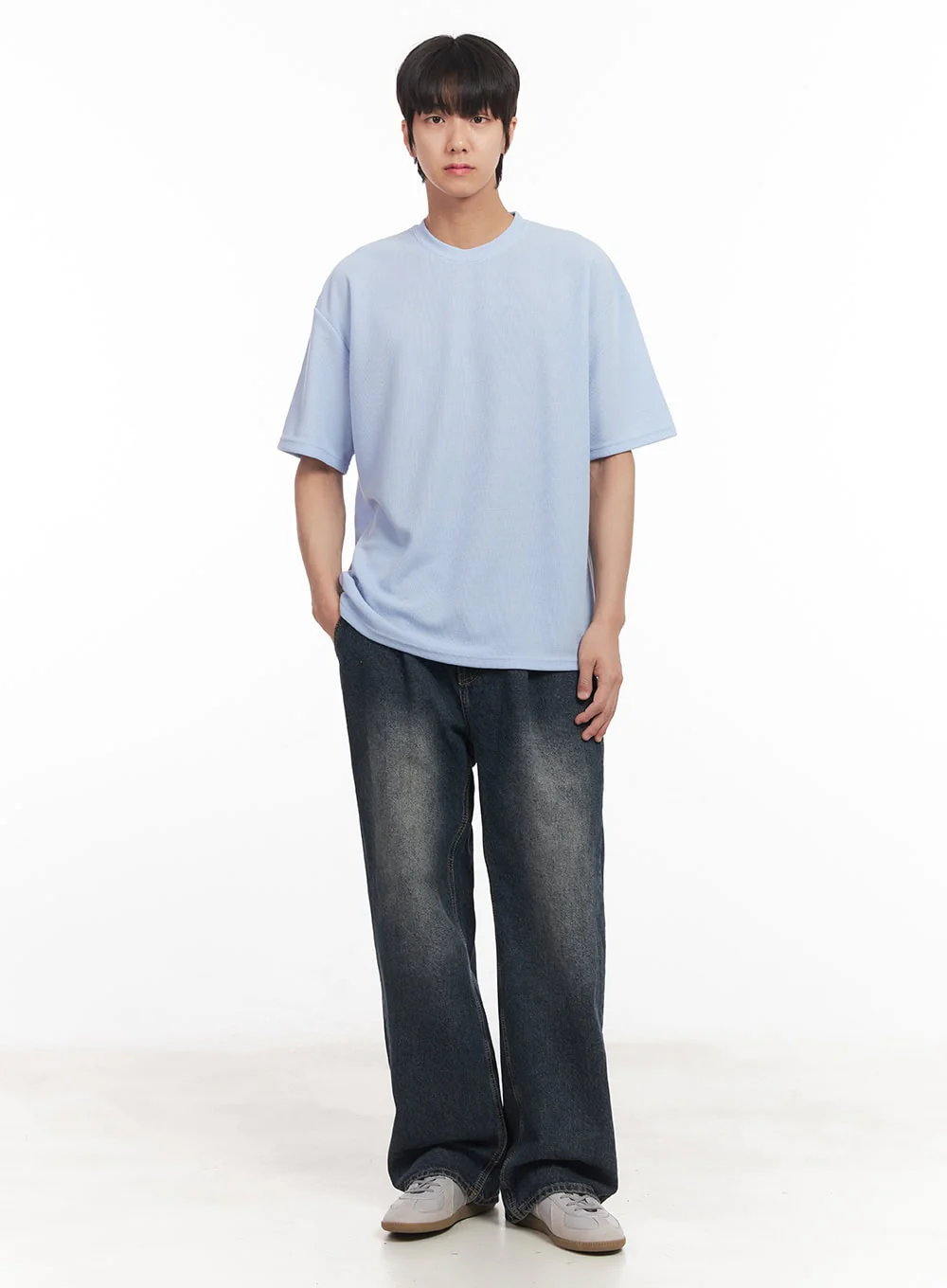 Men's Pintuck Washed Jeans IA511 - Image 9