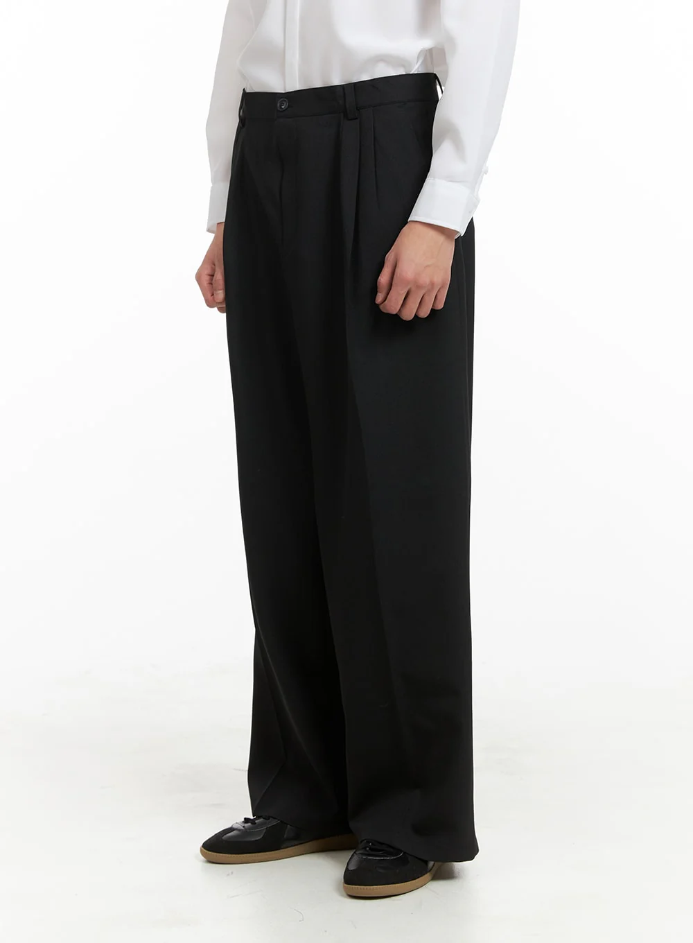 Men's Pintuck Wide Fit Tailored Pants IA402 - Image 5
