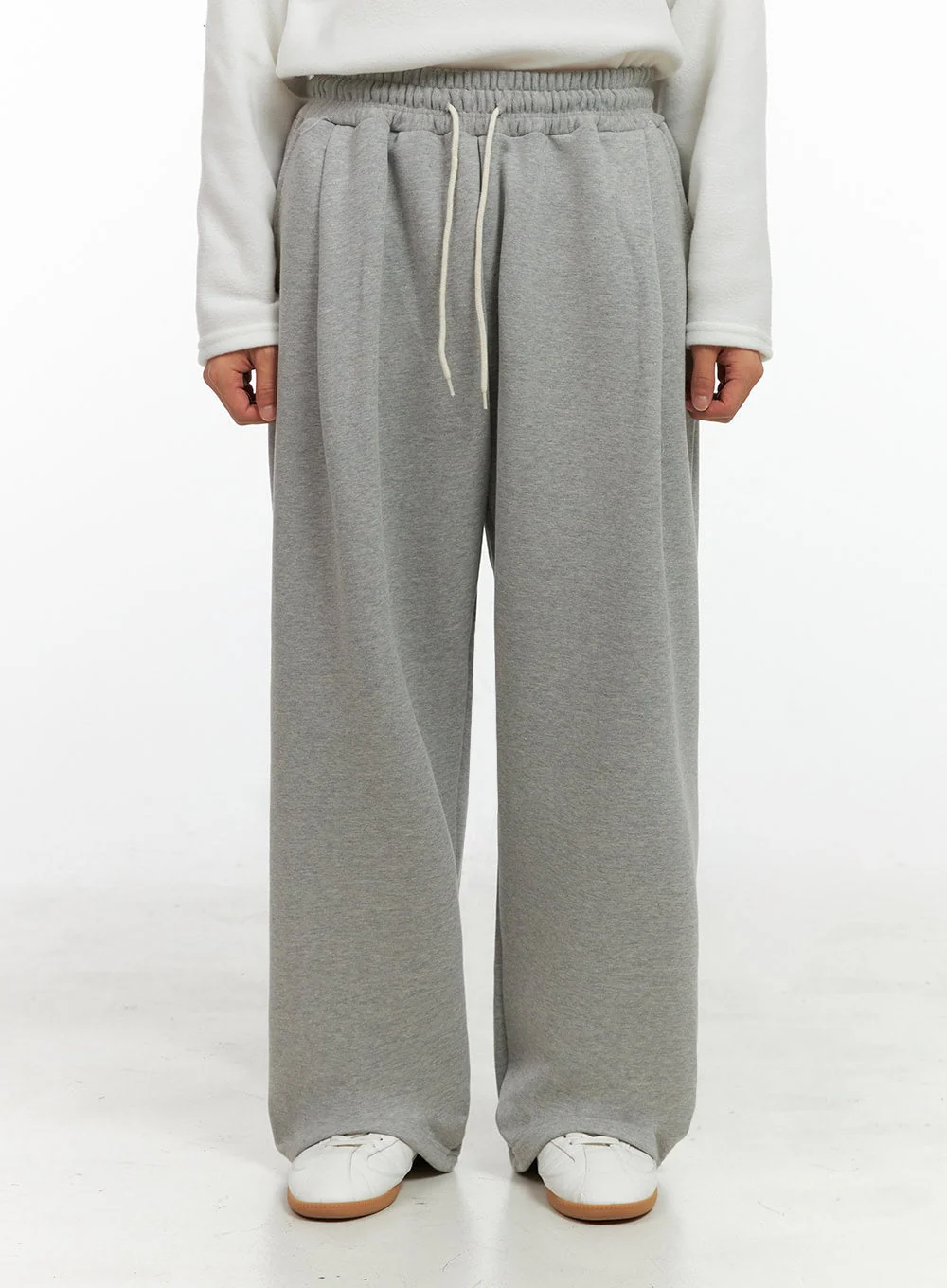 Men's Pintuck Wide-Leg Sweatpants IN426 - Image 2
