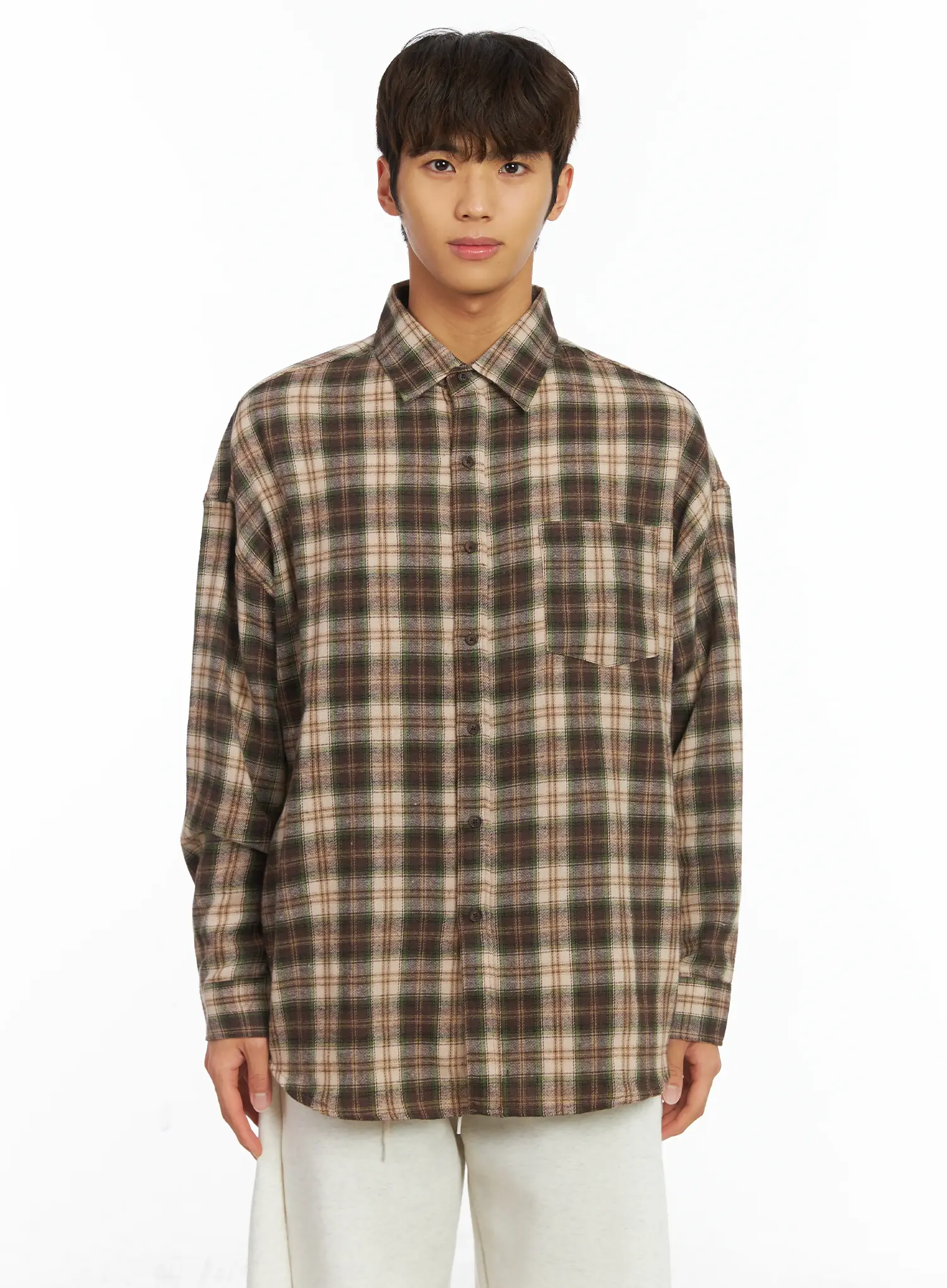 Men's Plaid Shirt IJ514 - Image 12