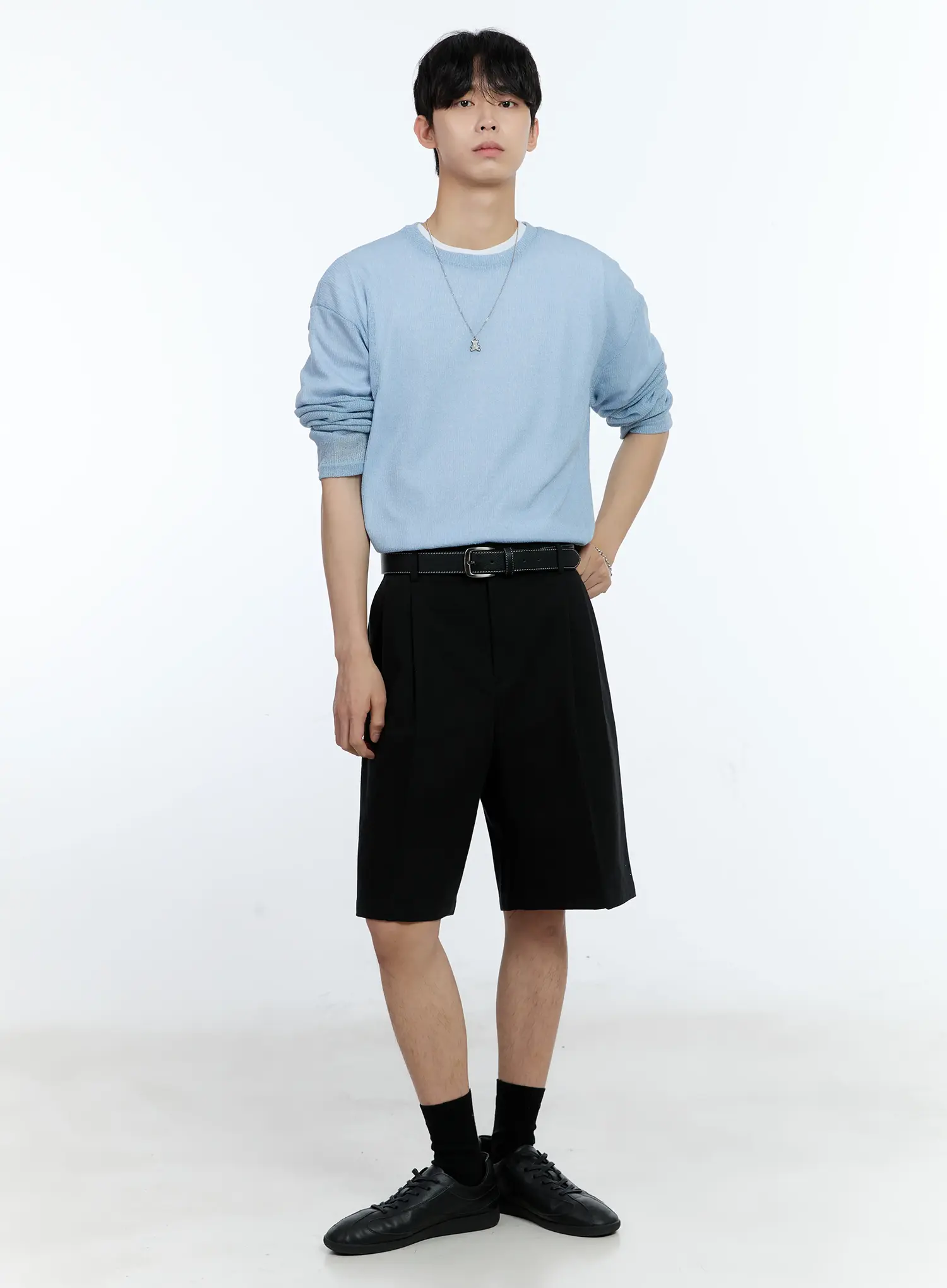 Men's Pleat Bermuda Shorts IG501 - Image 15