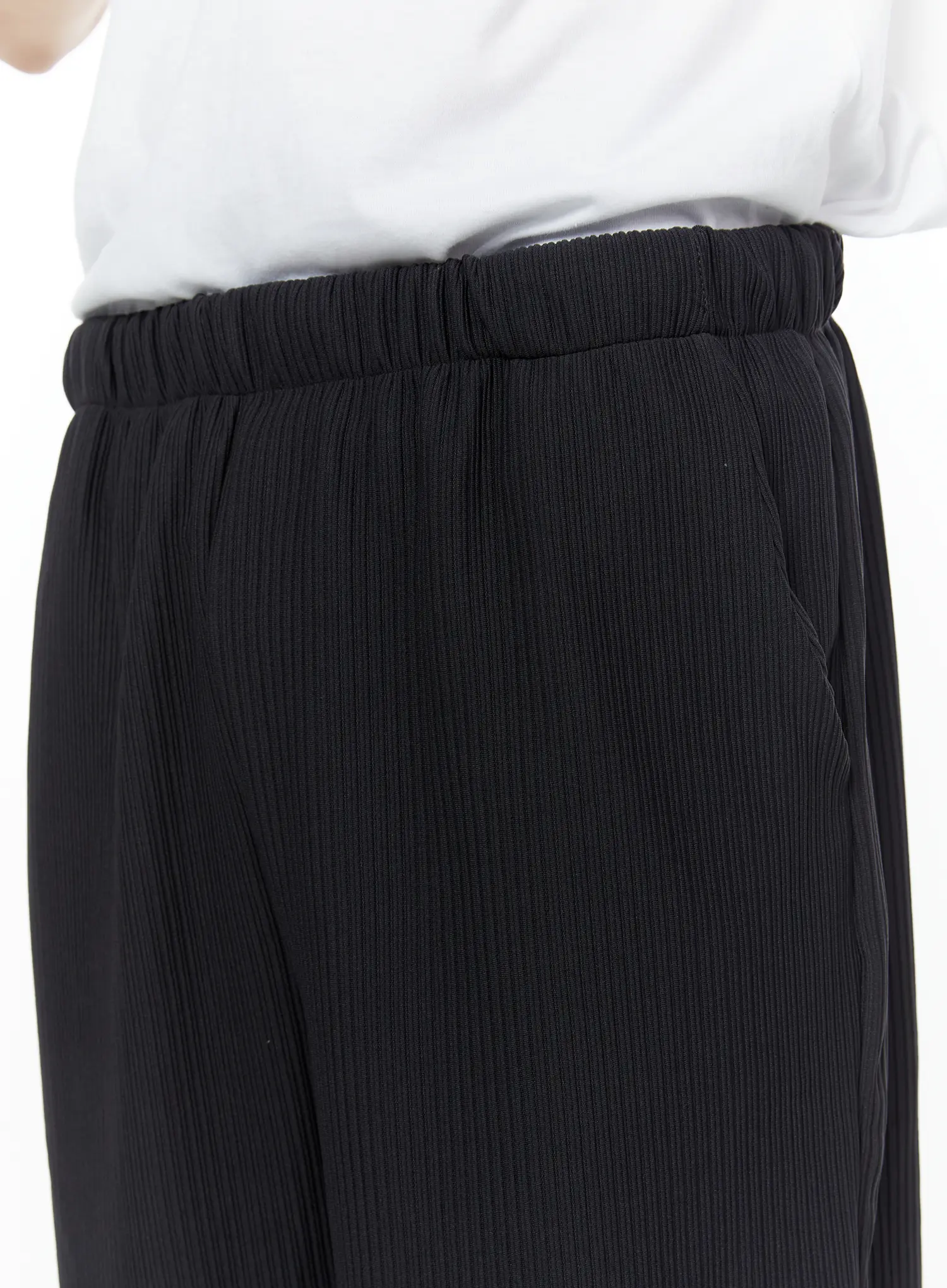 Men's Pleated Wide Leg Pants (Dark Gray) IY504 - Image 5