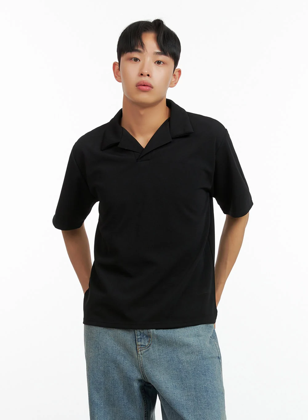 Men's Polyester Collar T-Shirt IU412
