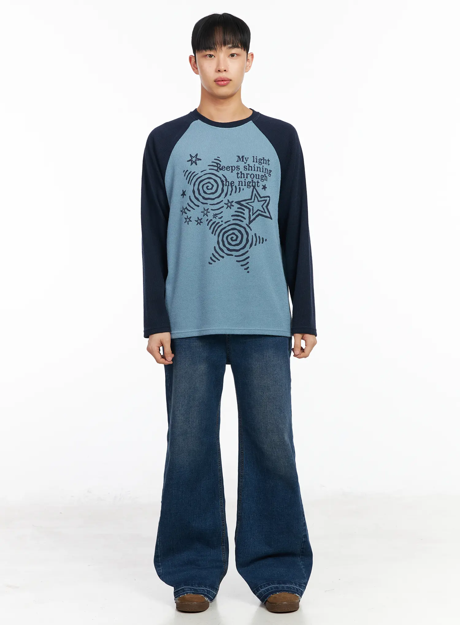 Men's Raglan Knit Long Sleeve IA502 - Image 3