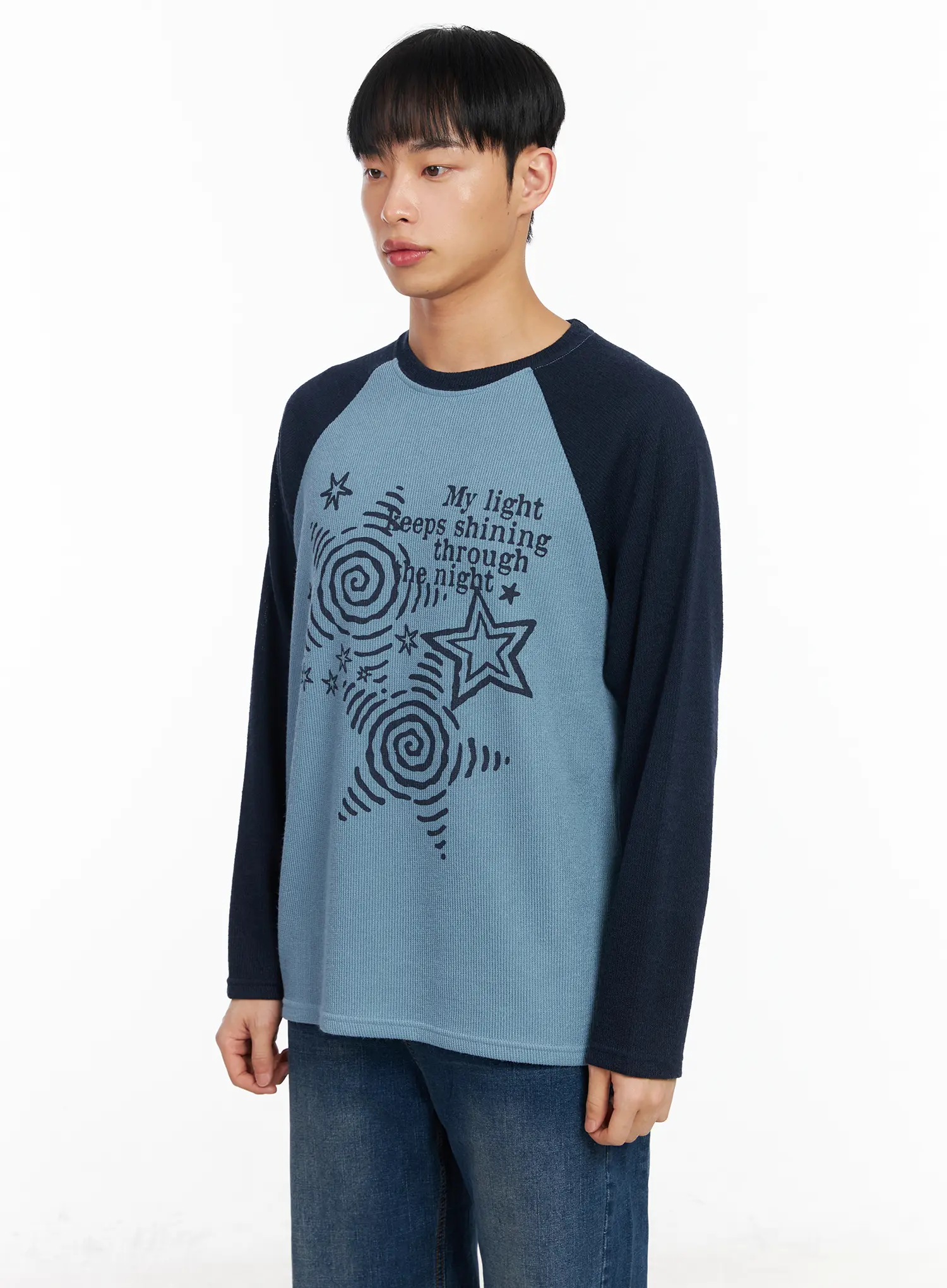 Men's Raglan Knit Long Sleeve IA502 - Image 4