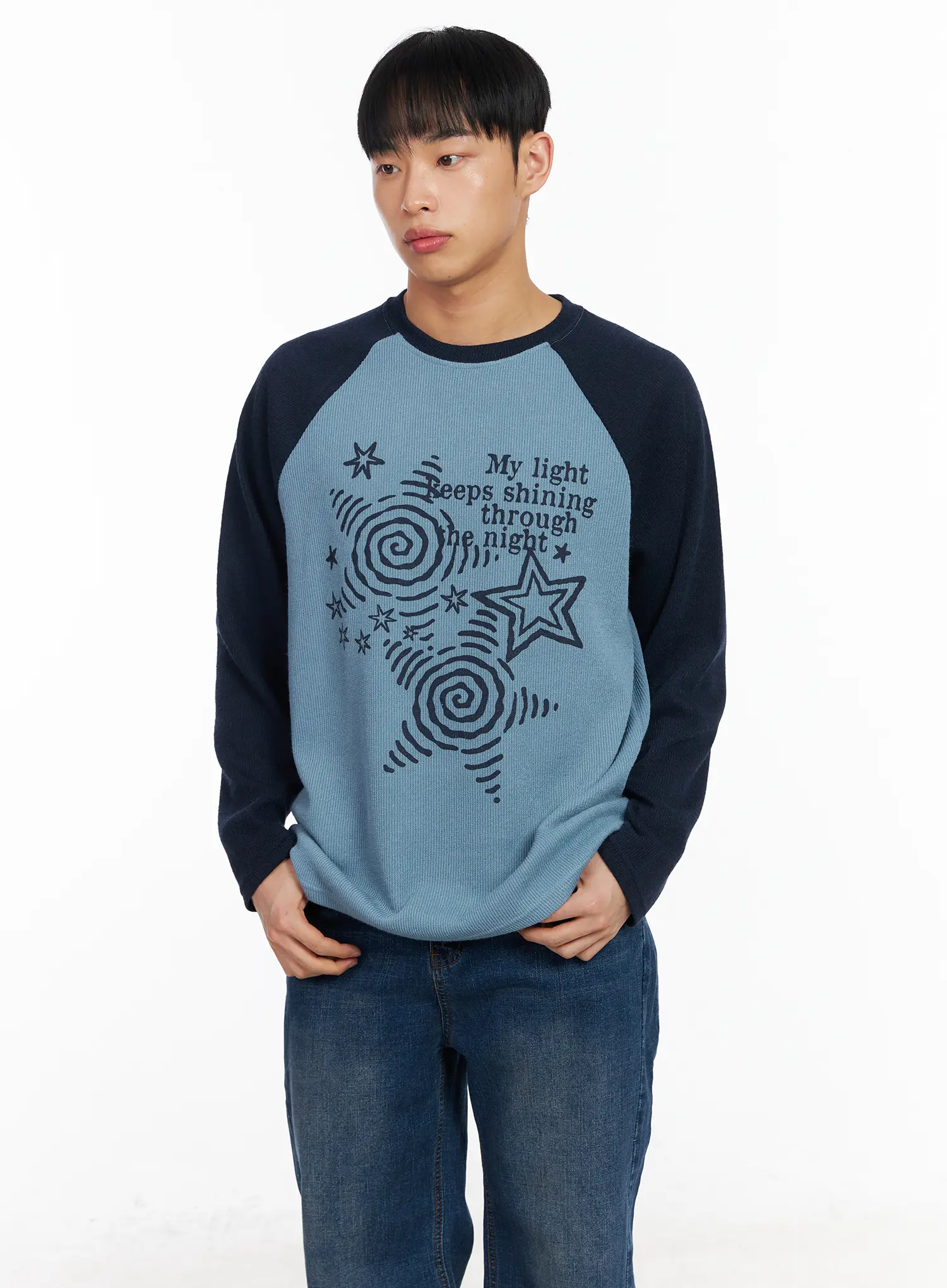 Men's Raglan Knit Long Sleeve IA502 - Image 6