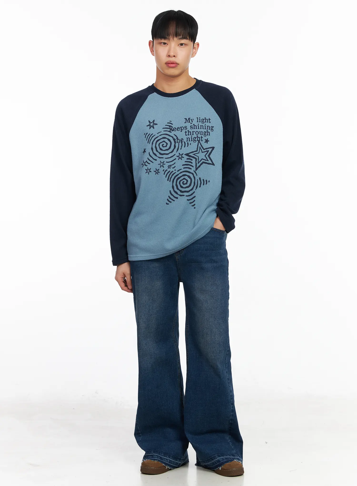 Men's Raglan Knit Long Sleeve IA502 - Image 7