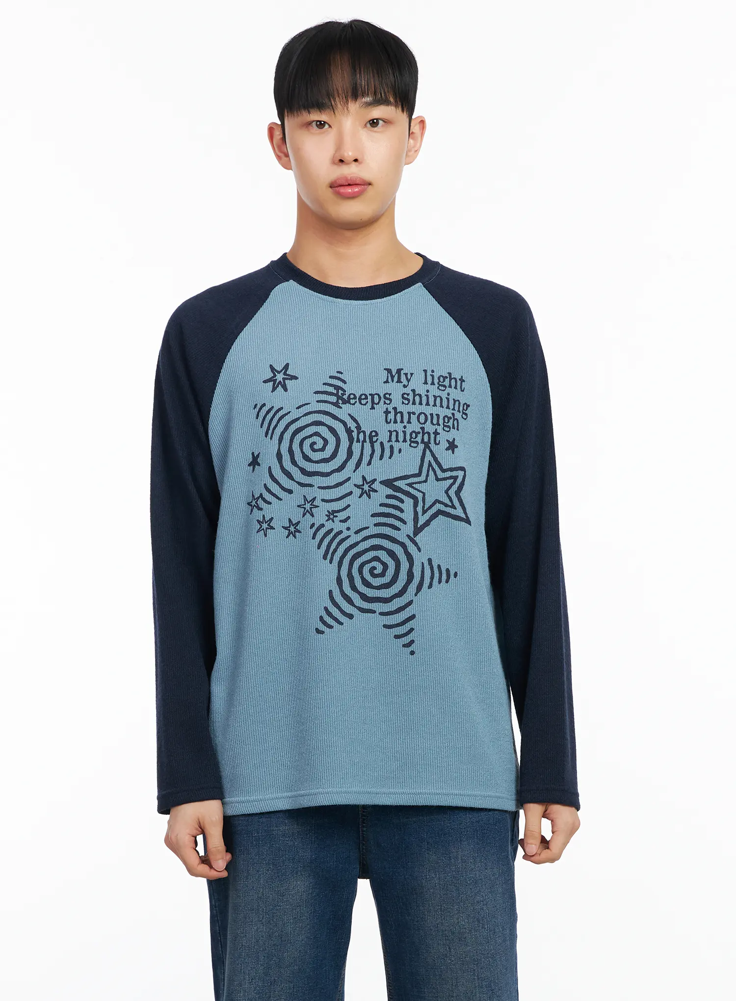 Men's Raglan Knit Long Sleeve IA502 - Image 9