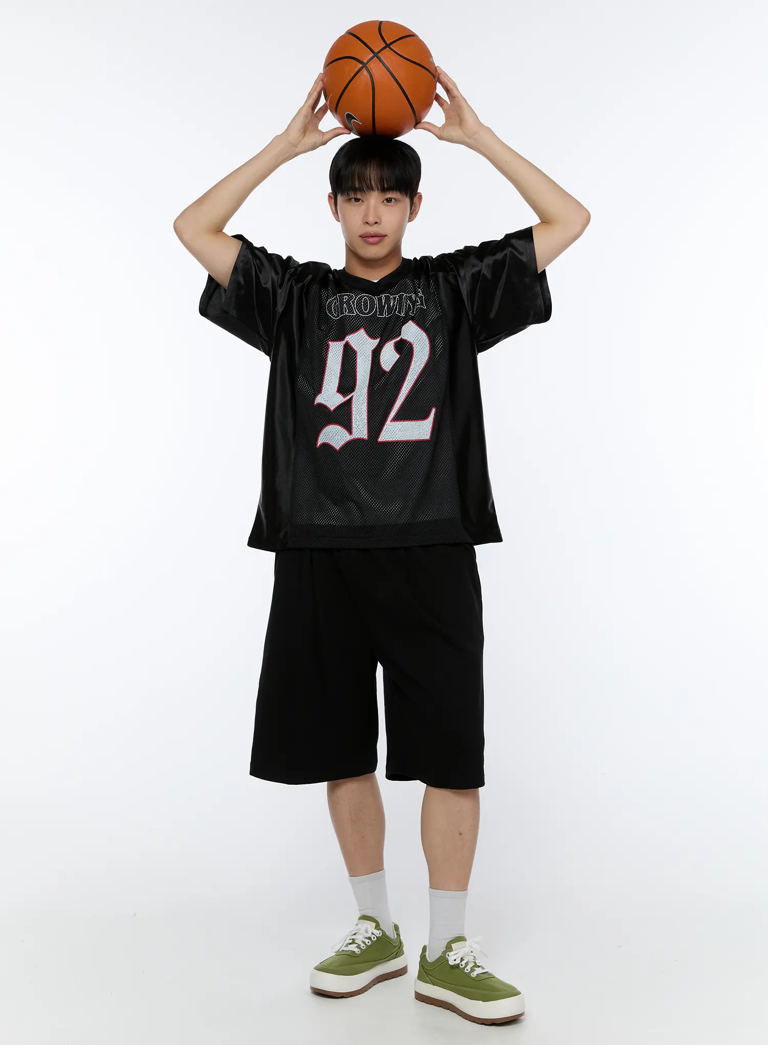 Men's Relaxed-Fit Sweatshorts (Black) IA517 - Image 8