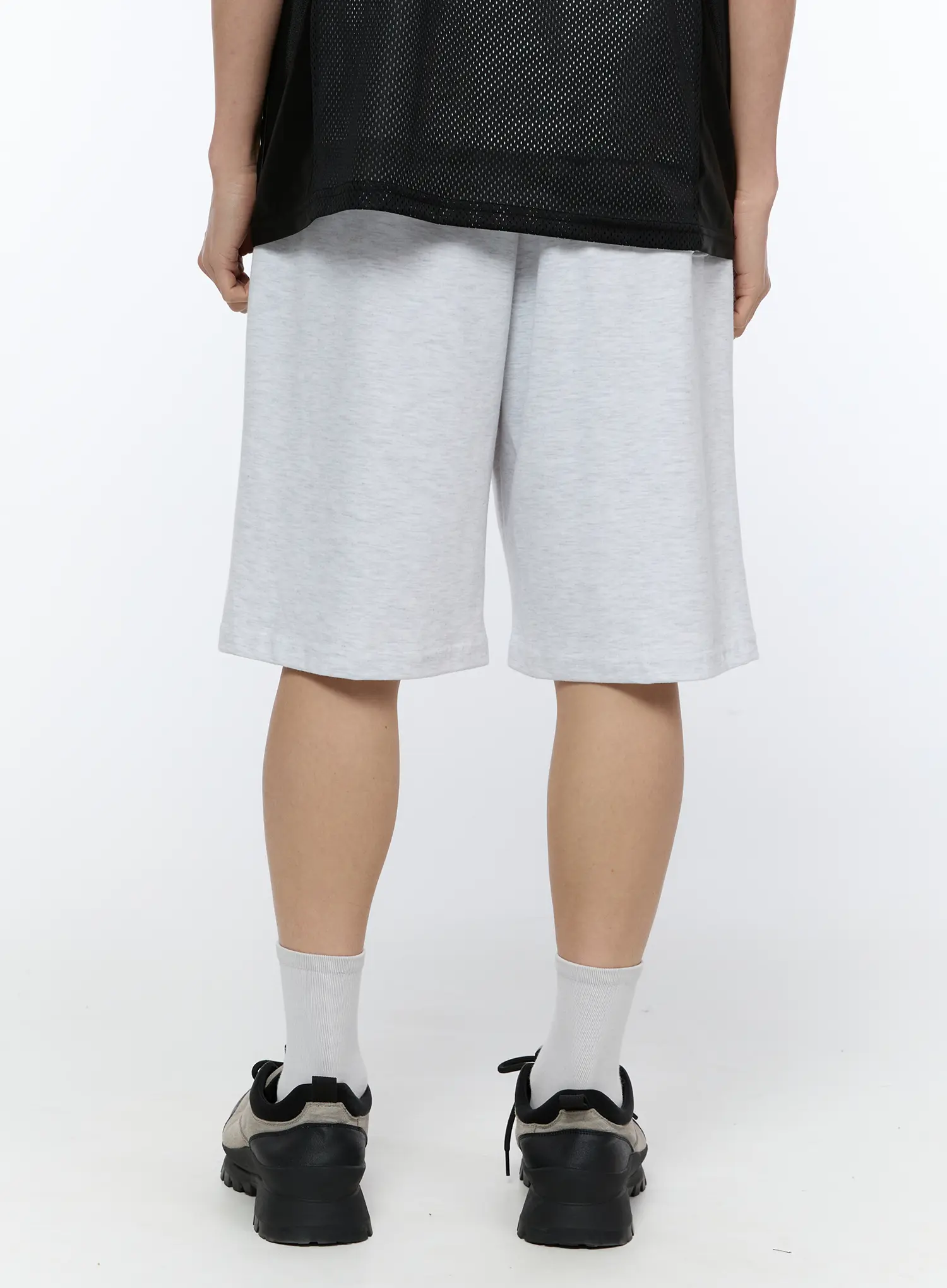 Men's Relaxed-Fit Sweatshorts (Light Gray) IA517 - Image 6