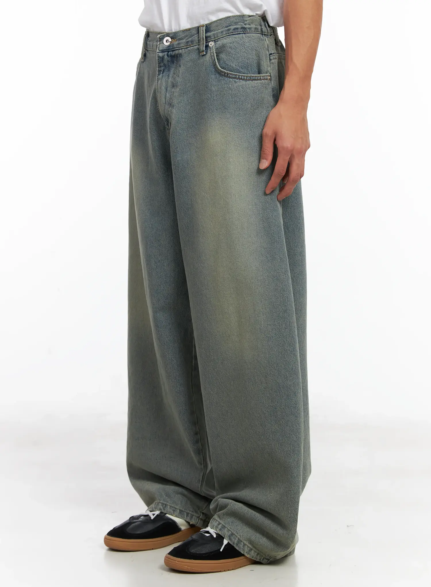 Men's Relaxed Fit Wide Jeans ID511 - Image 4