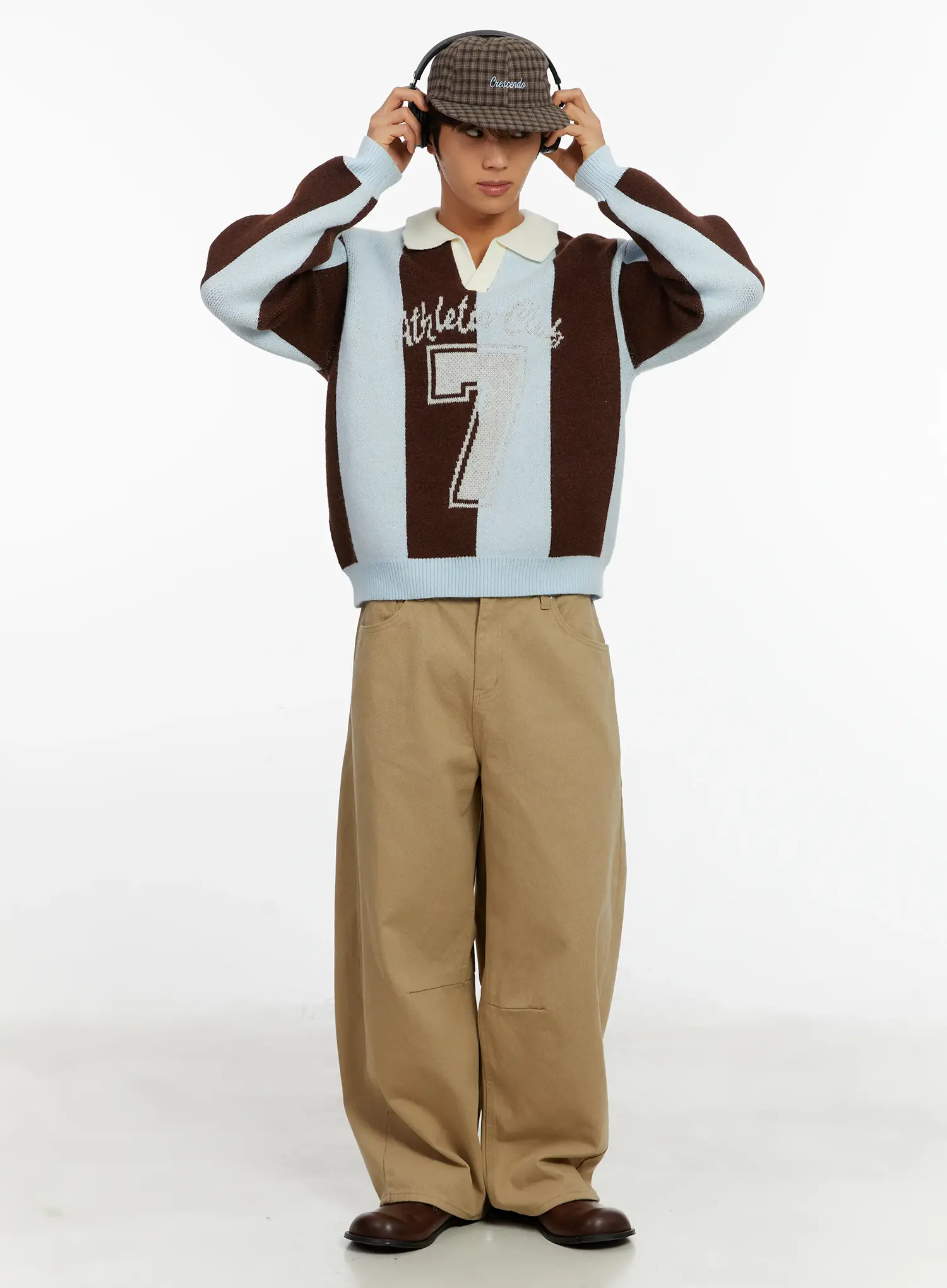 Men's Retro Athletic Club Knit Sweater ID523