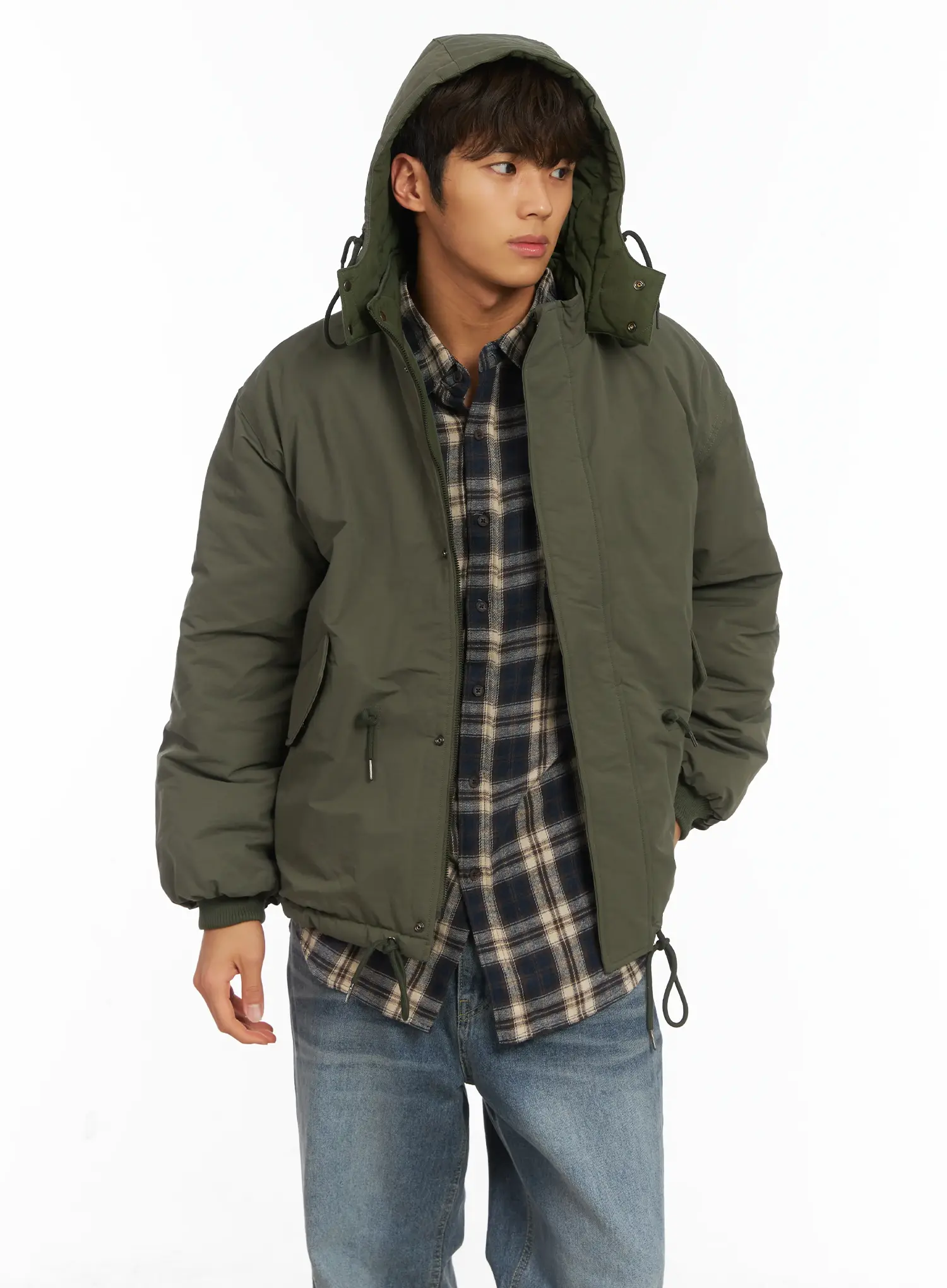 Men's Reversible Hooded Puffer Jacket IJ514