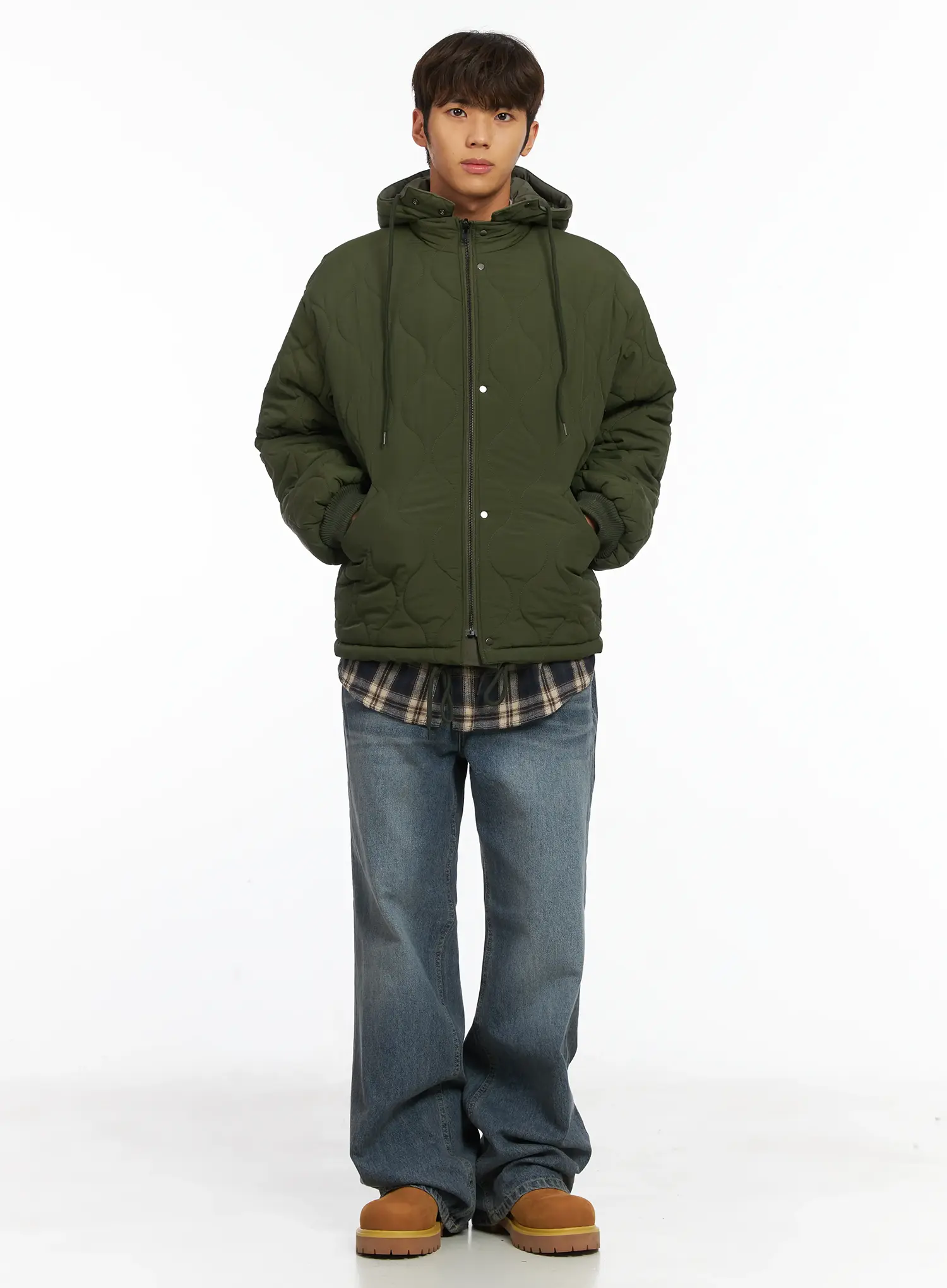 Men's Reversible Hooded Puffer Jacket IJ514 - Image 10