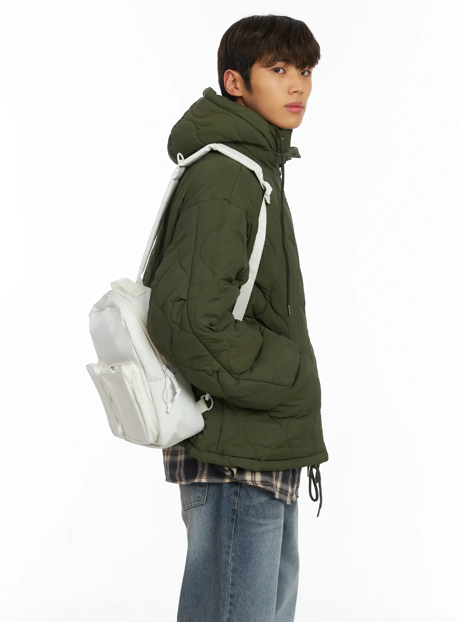 Men's Reversible Hooded Puffer Jacket IJ514 - Image 11