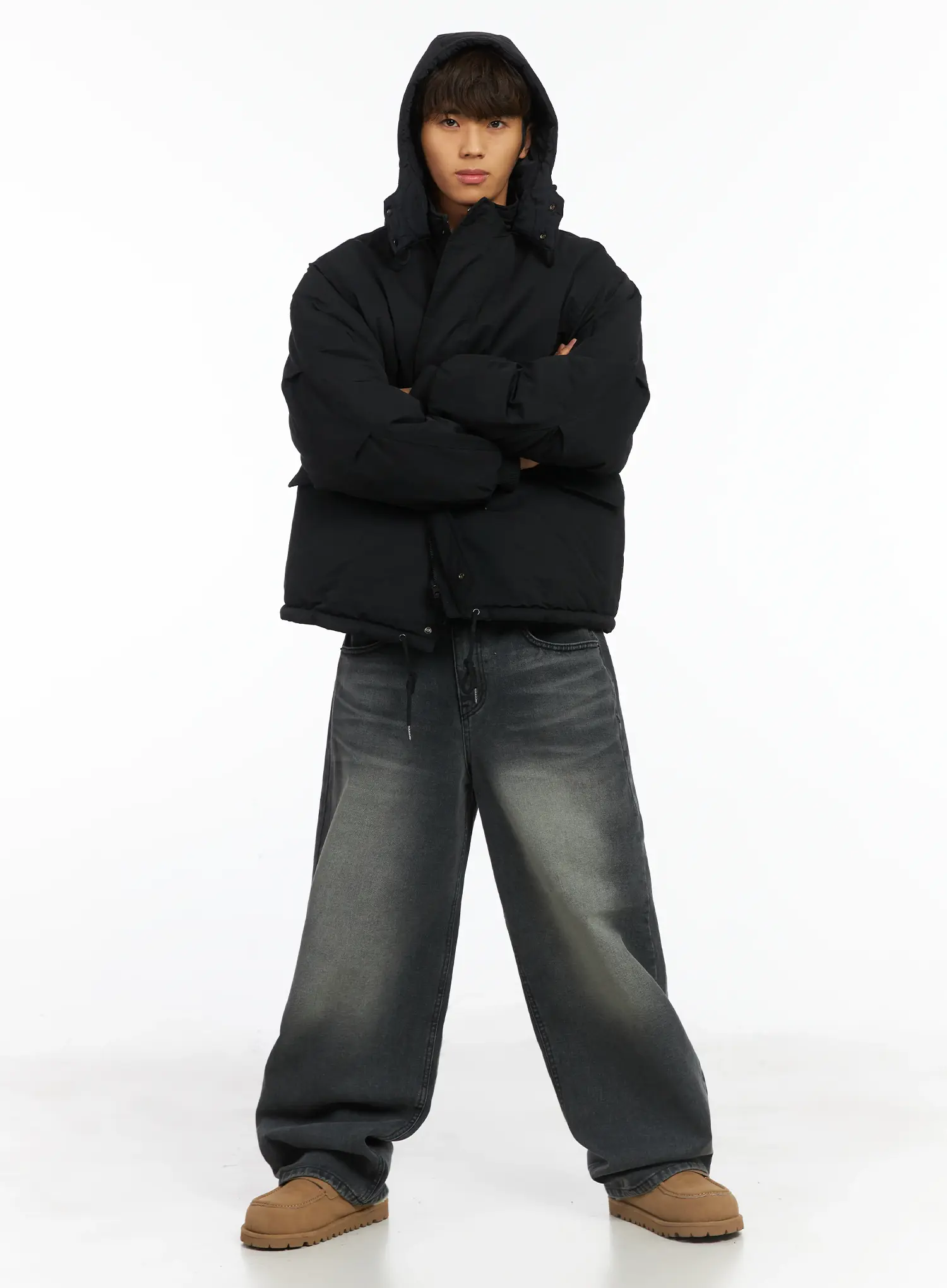 Men's Reversible Hooded Puffer Jacket IJ514 - Image 13