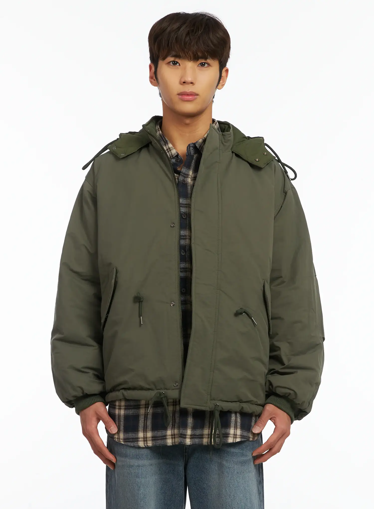 Men's Reversible Hooded Puffer Jacket IJ514 - Image 14