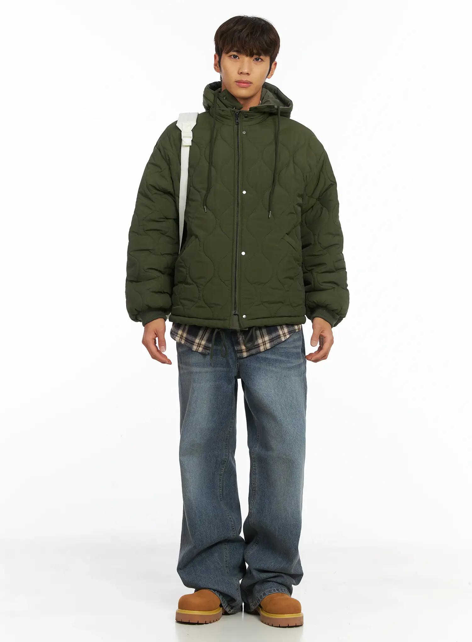 Men's Reversible Hooded Puffer Jacket IJ514 - Image 2