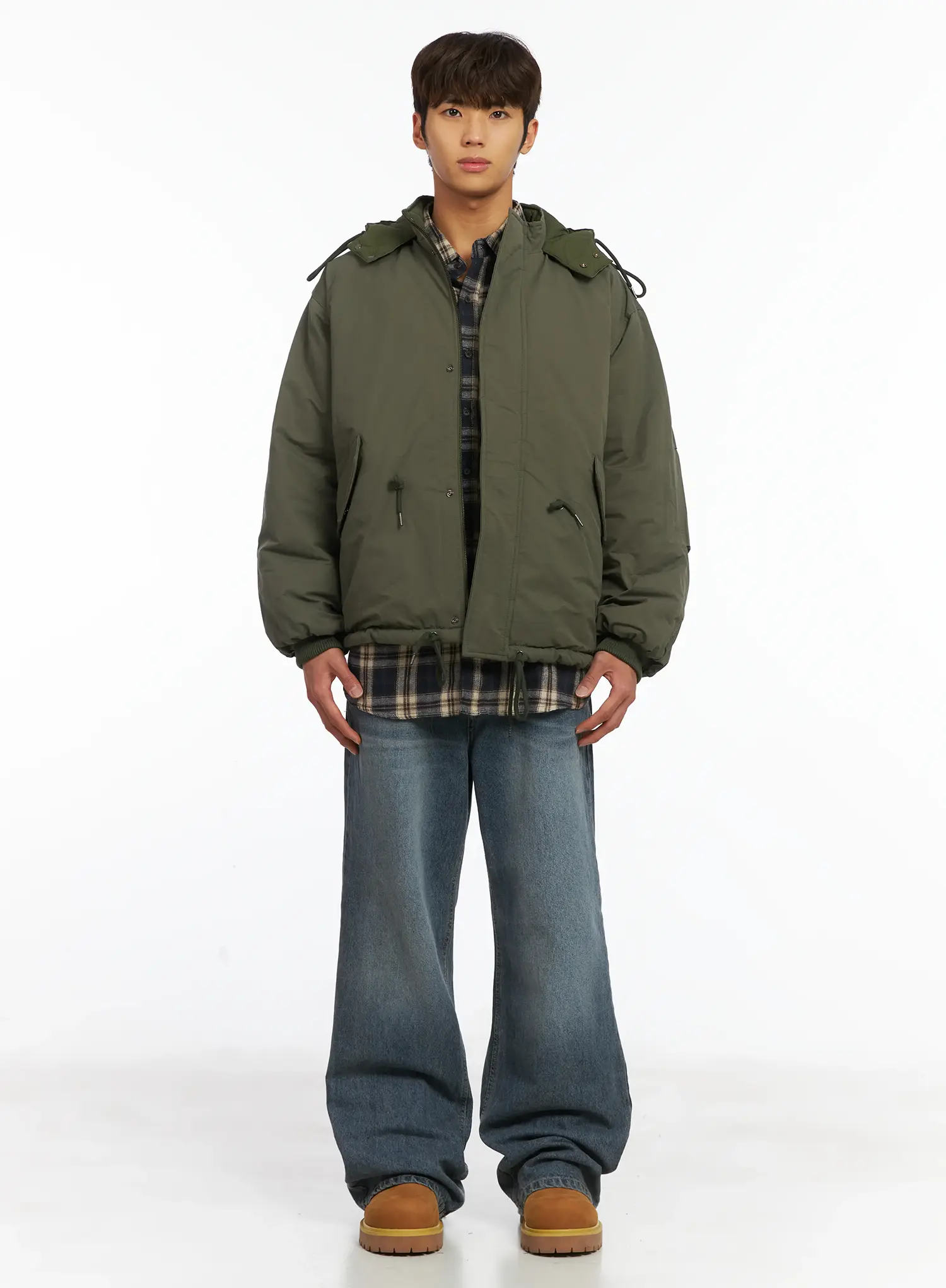 Men's Reversible Hooded Puffer Jacket IJ514 - Image 3