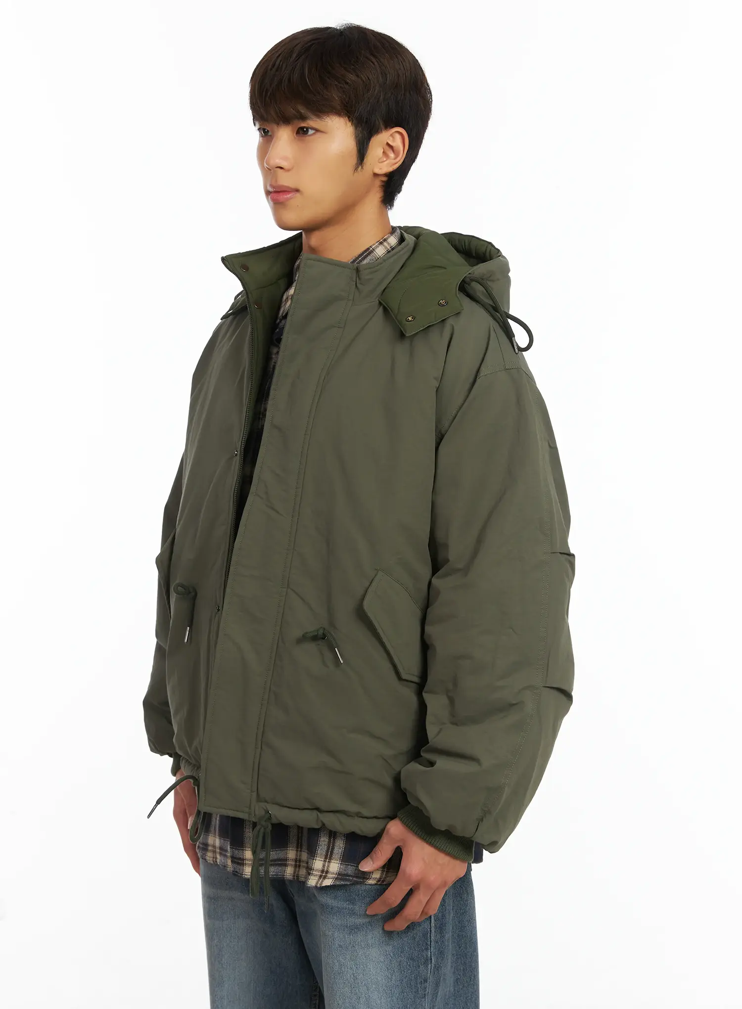 Men's Reversible Hooded Puffer Jacket IJ514 - Image 4
